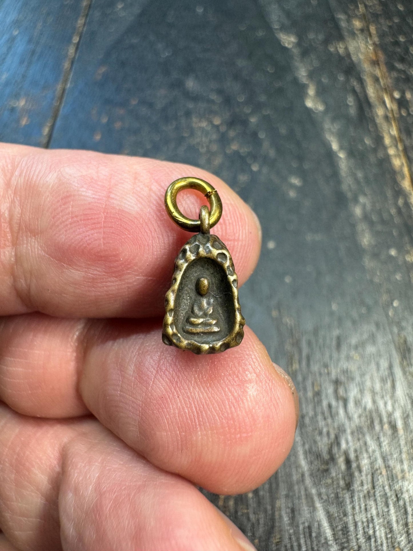 Four-Sided Buddha Brass Pendant, Tibetan Buddhist Amulet Charm, Mini Shrine Buddha Pendant, Himalayan Spiritual Talisman