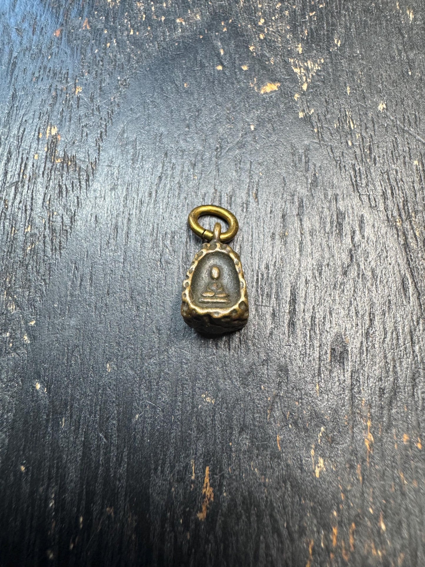 Four-Sided Buddha Brass Pendant, Tibetan Buddhist Amulet Charm, Mini Shrine Buddha Pendant, Himalayan Spiritual Talisman