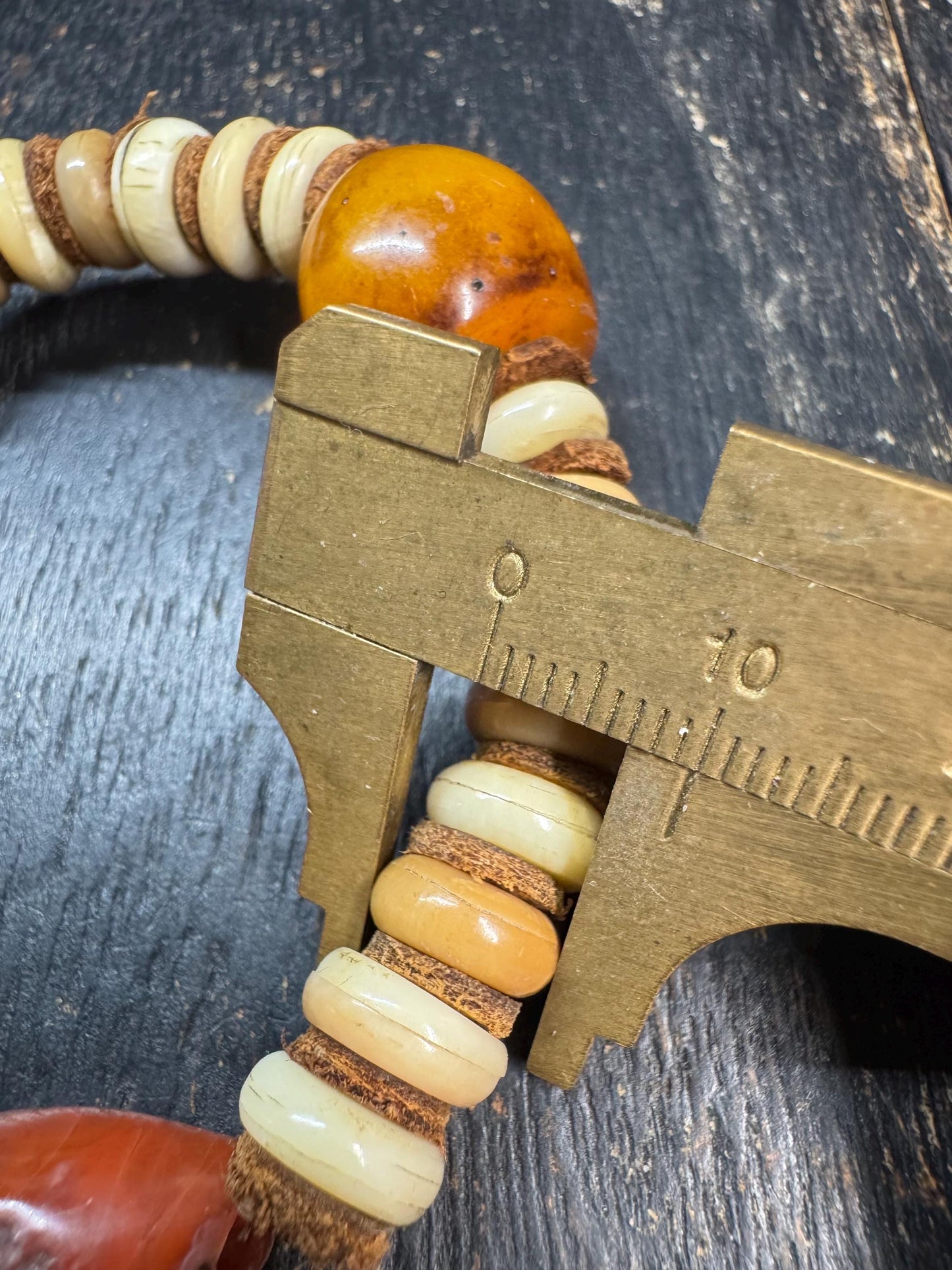 Nanhong Agate Bracelet with Citipati Glass Bead, Vintage Resin Bead, Handmade Yak Bone Bracelet, Tibetan Style Tribal Jewelry