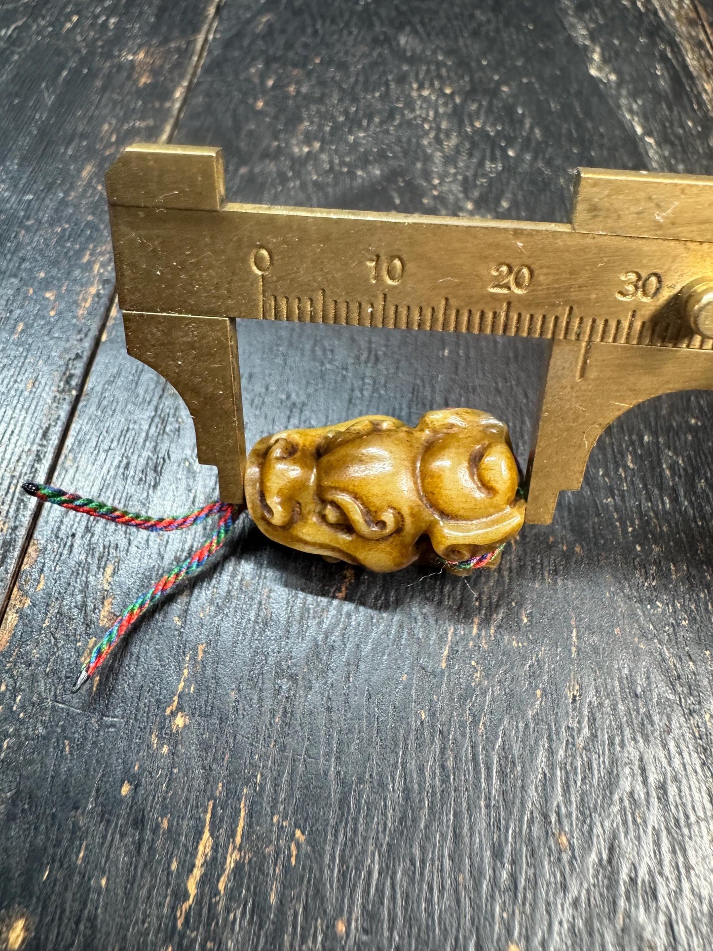 Hand Carved Yak Bone Dragon Bead | Tibetan Style Connector Bead | Two Hole Mala Spacer | Himalayan Jewelry Supply