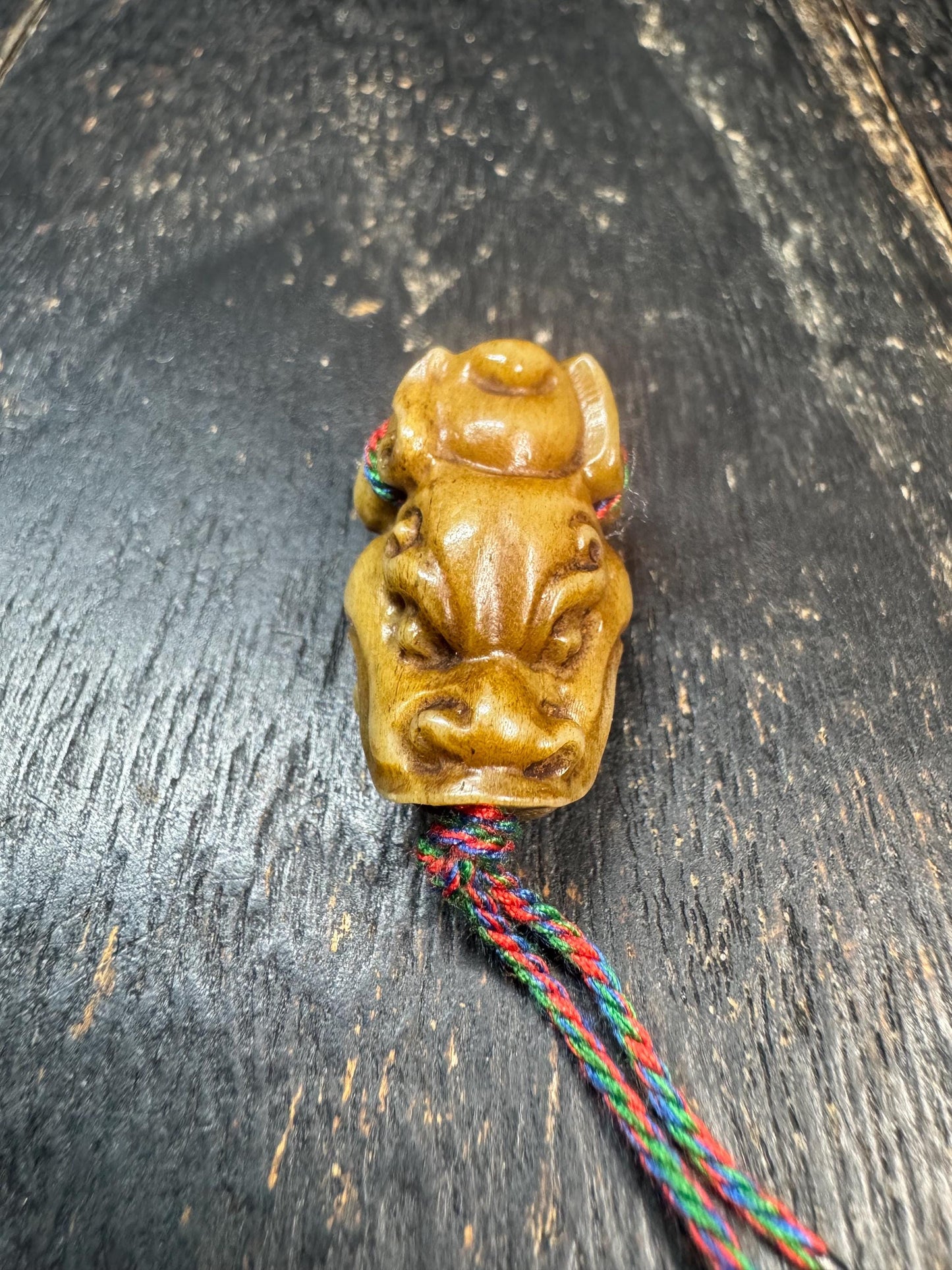 Hand Carved Yak Bone Dragon Bead | Tibetan Style Connector Bead | Two Hole Mala Spacer | Himalayan Jewelry Supply