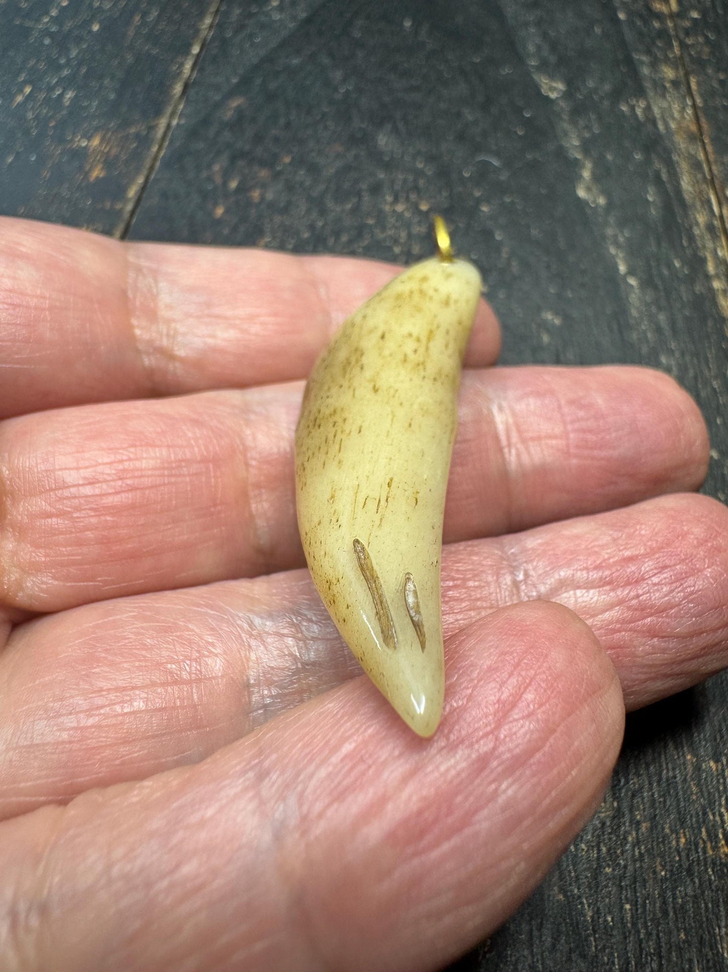 Yak Bone Tooth Pendant – Tibetan Style Talisman Charm, Tribal Fang Amulet, Himalayan Spiritual Necklace Pendant