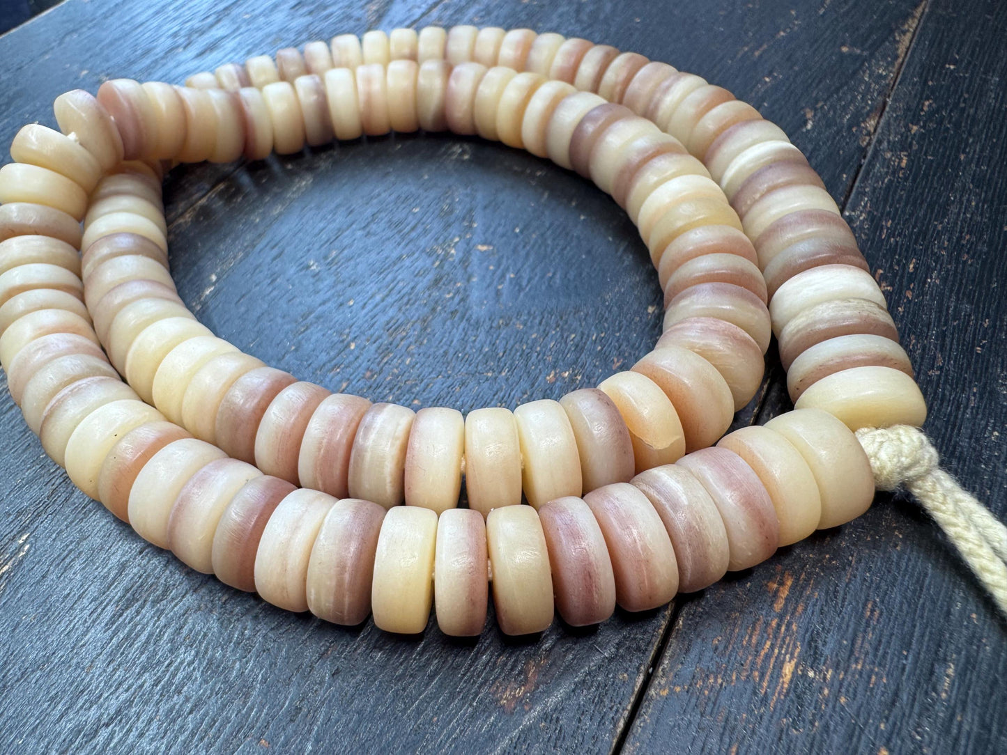 Camel Bone Mala 108 Beads – 12mm Natural Bone Prayer Necklace – 22” Meditation Mala – Neutral Tone Yoga Jewelry