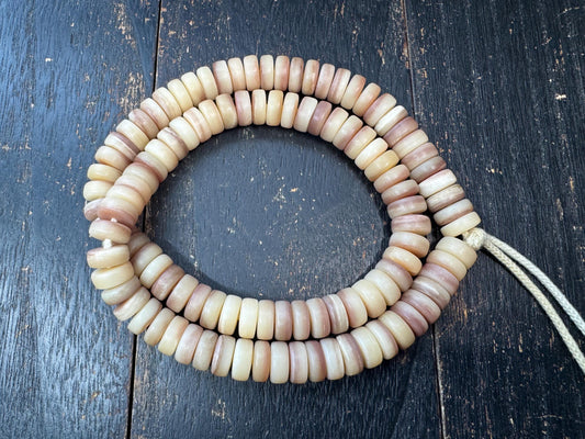 Camel Bone Mala 108 Beads – 12mm Natural Bone Prayer Necklace – 22” Meditation Mala – Neutral Tone Yoga Jewelry