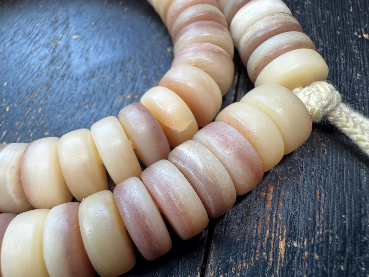 Camel Bone Mala 108 Beads – 12mm Natural Bone Prayer Necklace – 22” Meditation Mala – Neutral Tone Yoga Jewelry