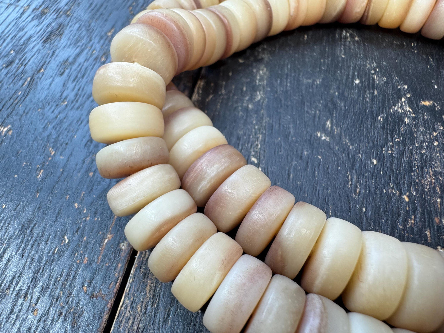 Camel Bone Mala 108 Beads – 12mm Natural Bone Prayer Necklace – 22” Meditation Mala – Neutral Tone Yoga Jewelry
