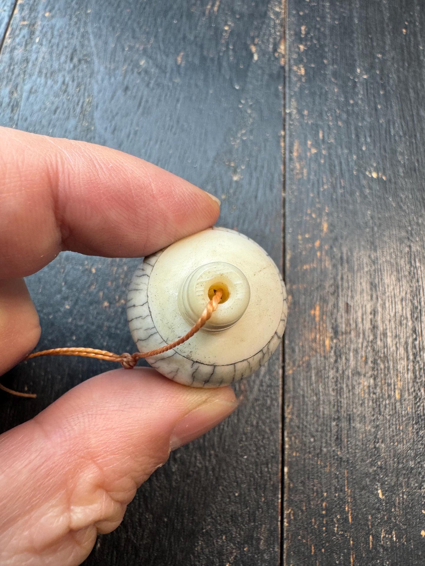Large Tibetan Yak Bone 3-Hole Guru Bead | Nepal Buddhist Mala Prayer Connector Bead | Handmade Vintage Style Mala Center Bead