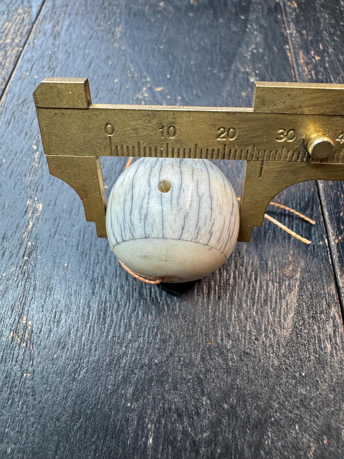 Large Tibetan Yak Bone 3-Hole Guru Bead | Nepal Buddhist Mala Prayer Connector Bead | Handmade Vintage Style Mala Center Bead