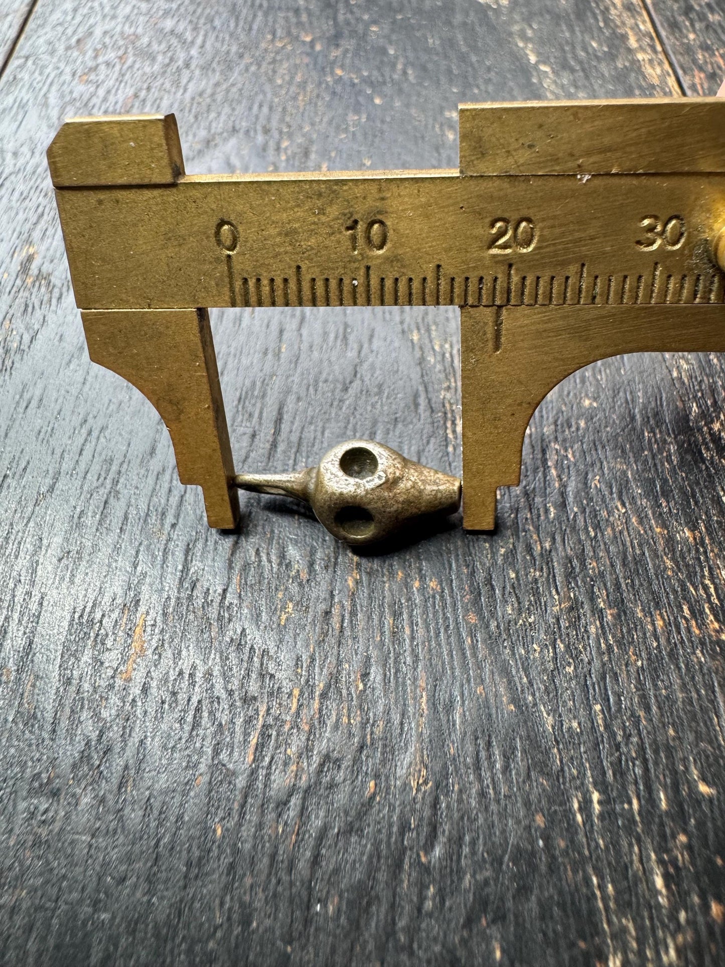 Vintage Brass Chitipati Skull Pendant – Tibetan Style Charnel Ground Spirit Amulet, Small Brass Tribal Talisman Charm