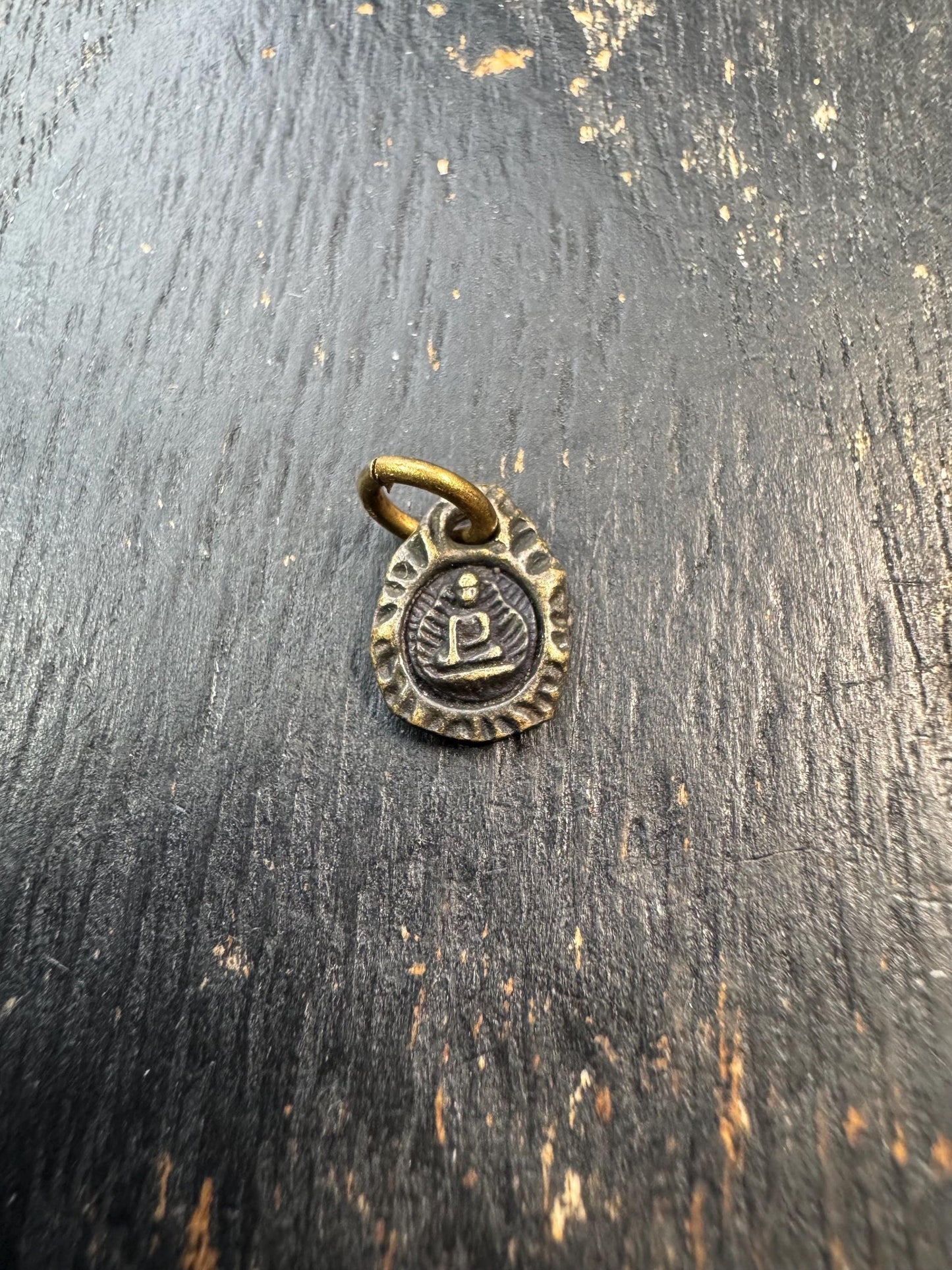 Mini Buddha Brass Pendant | Tiny Tibetan Buddhist Amulet Charm | Buddha & Tibetan Symbol Pendant | Small Mala Charm