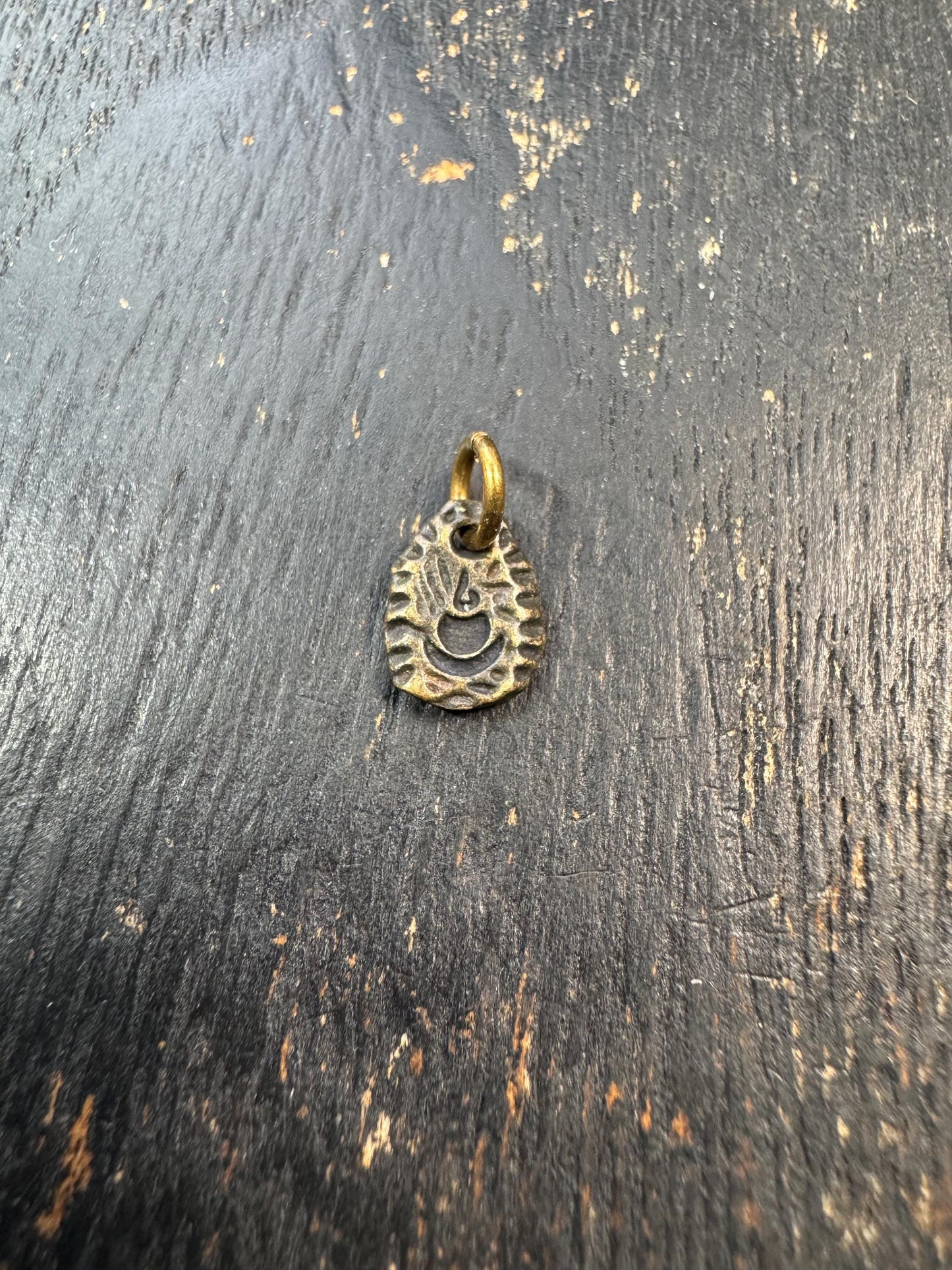 Mini Buddha Brass Pendant | Tiny Tibetan Buddhist Amulet Charm | Buddha & Tibetan Symbol Pendant | Small Mala Charm