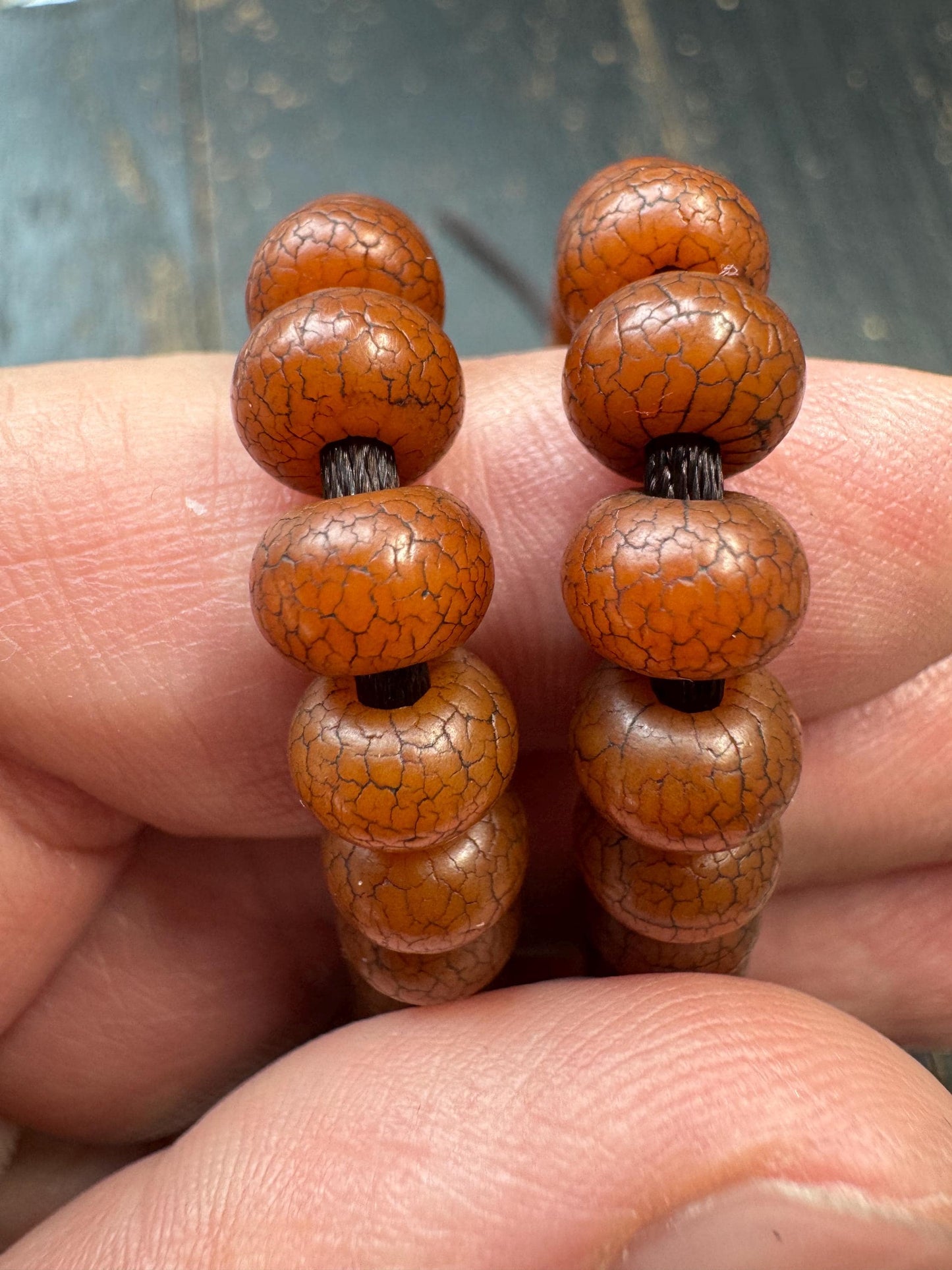 108 Bead 8mm Bodhi Root Mala Necklace | Natural Dark Patina Bodhi Seed Beads | Meditation Mala | 22 Inches | Handmade Jewelry