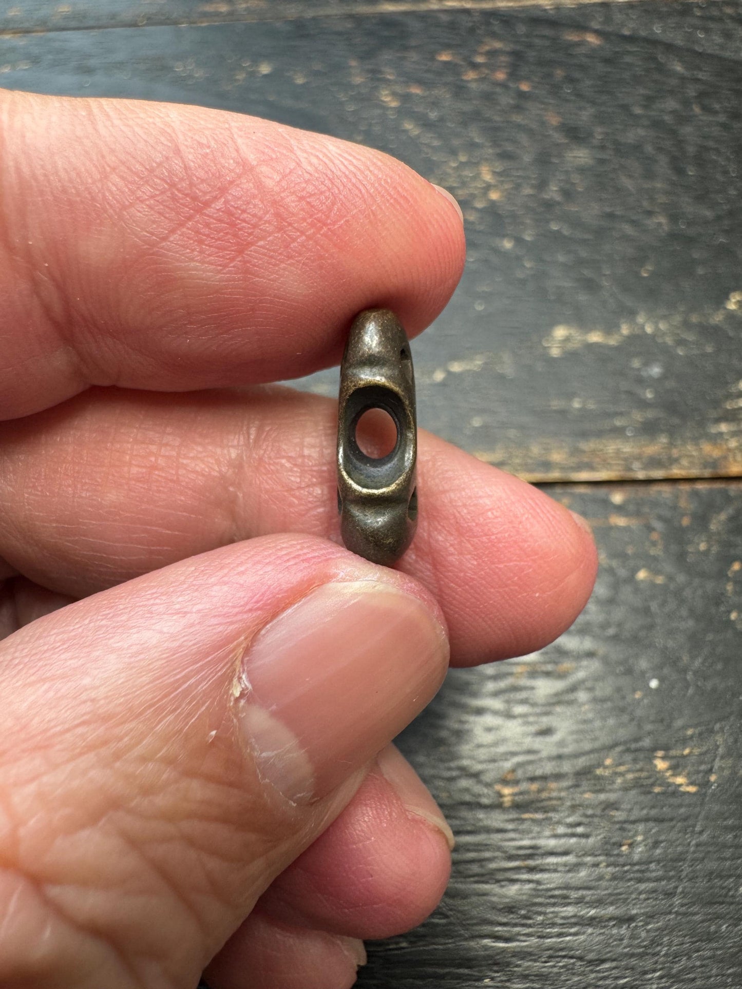 Tibetan Brass 4-Hole Spacer Bead – Multi Hole Mala Connector – Vintage Style Divider Bead for Jewelry Making