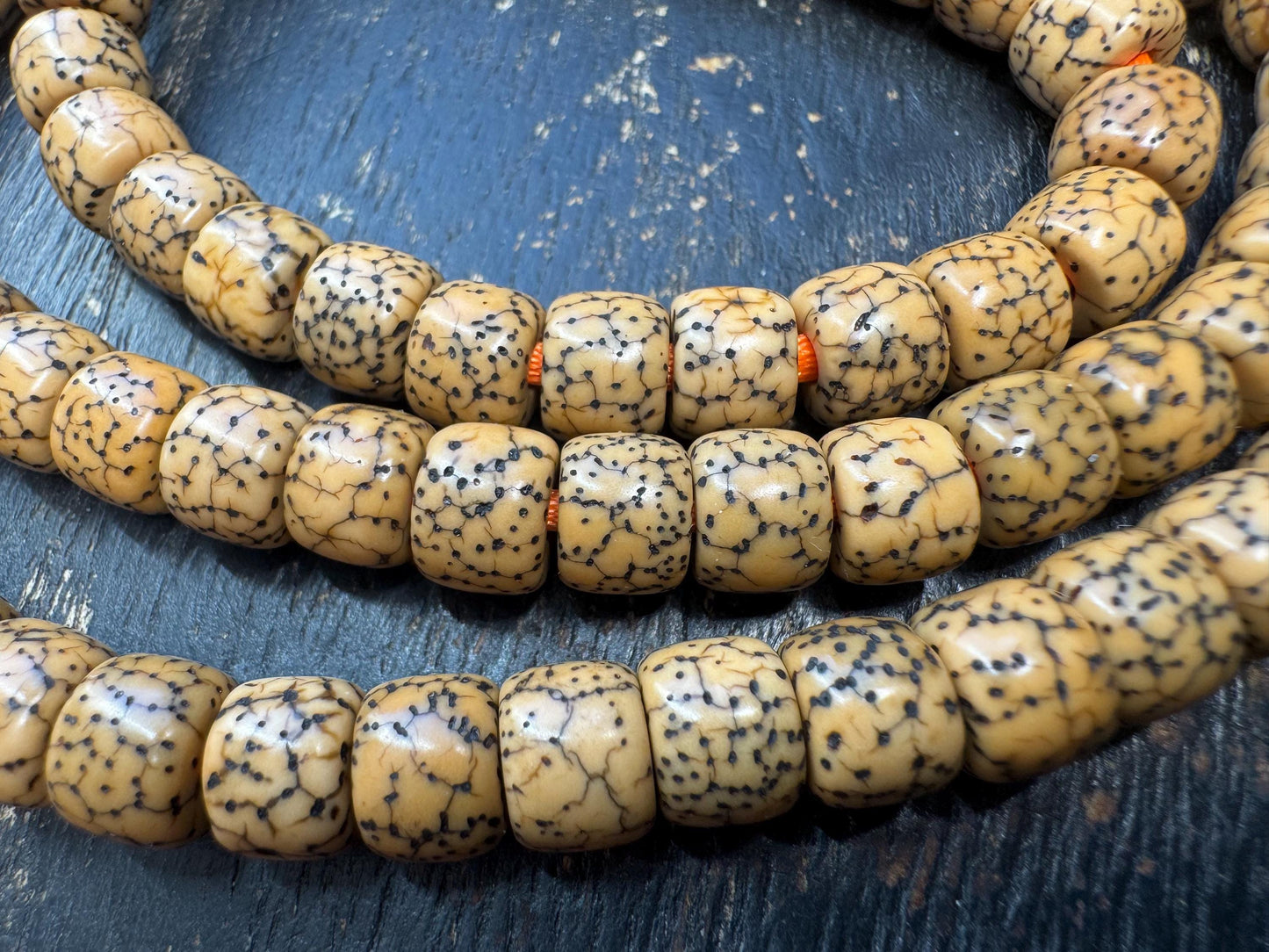 108 Moon Star Bodhi Seed Mala Necklace – 8mm Natural Xingyue Bodhi Prayer Beads – 26” Buddhist Meditation Mala – Hand Knotted
