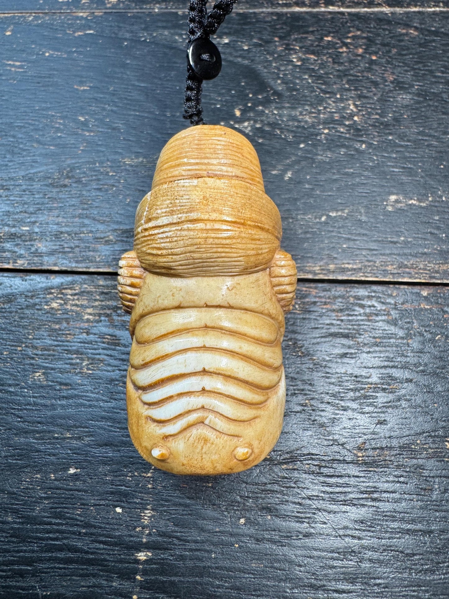 Tibetan Deer Antler Demon Yogi Pendant – Gluttony Manifestation Talisman, Wrathful Ascetic Carving, Dark Desire Amulet