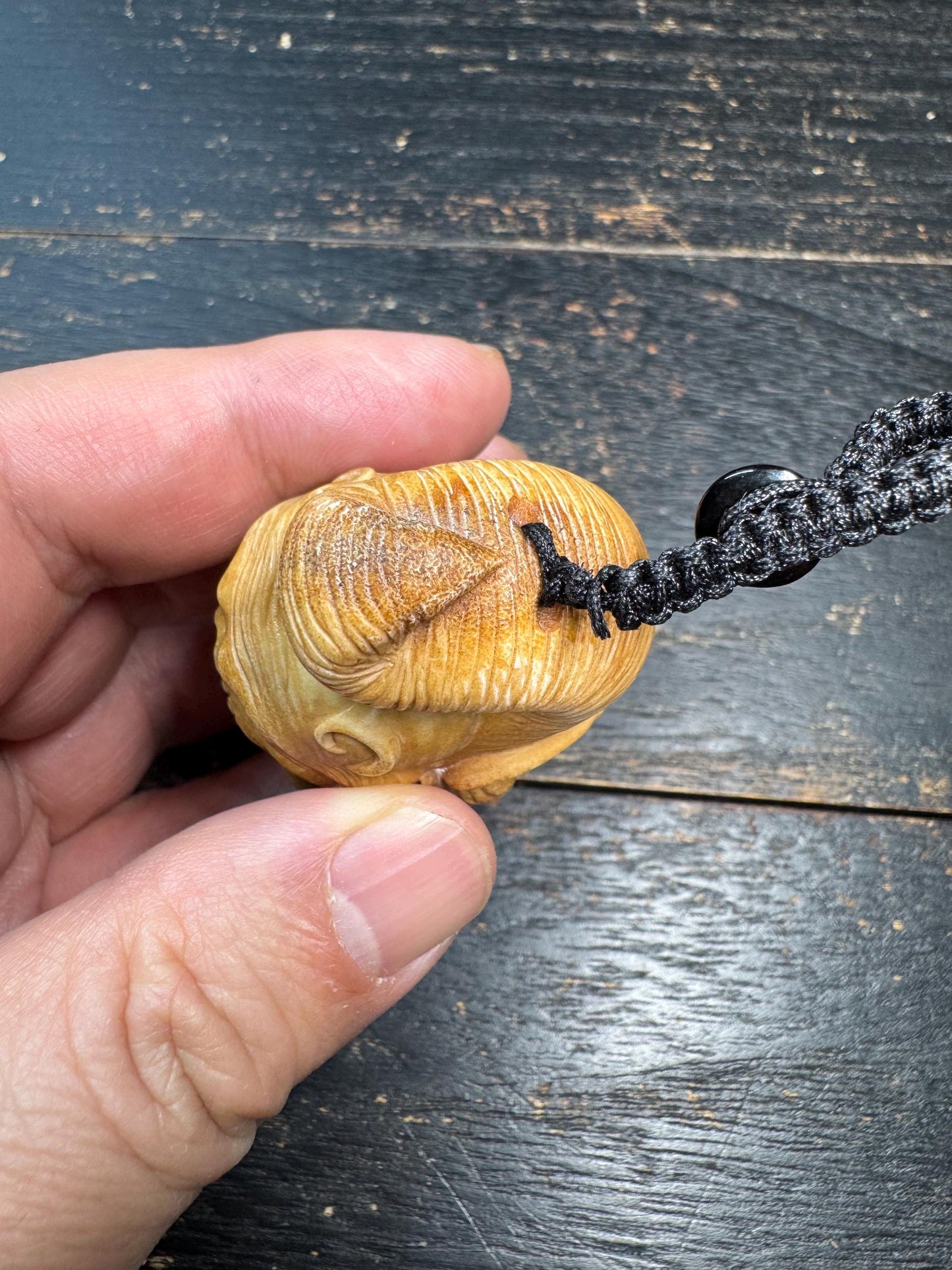 Tibetan Deer Antler Demon Yogi Pendant – Gluttony Manifestation Talisman, Wrathful Ascetic Carving, Dark Desire Amulet