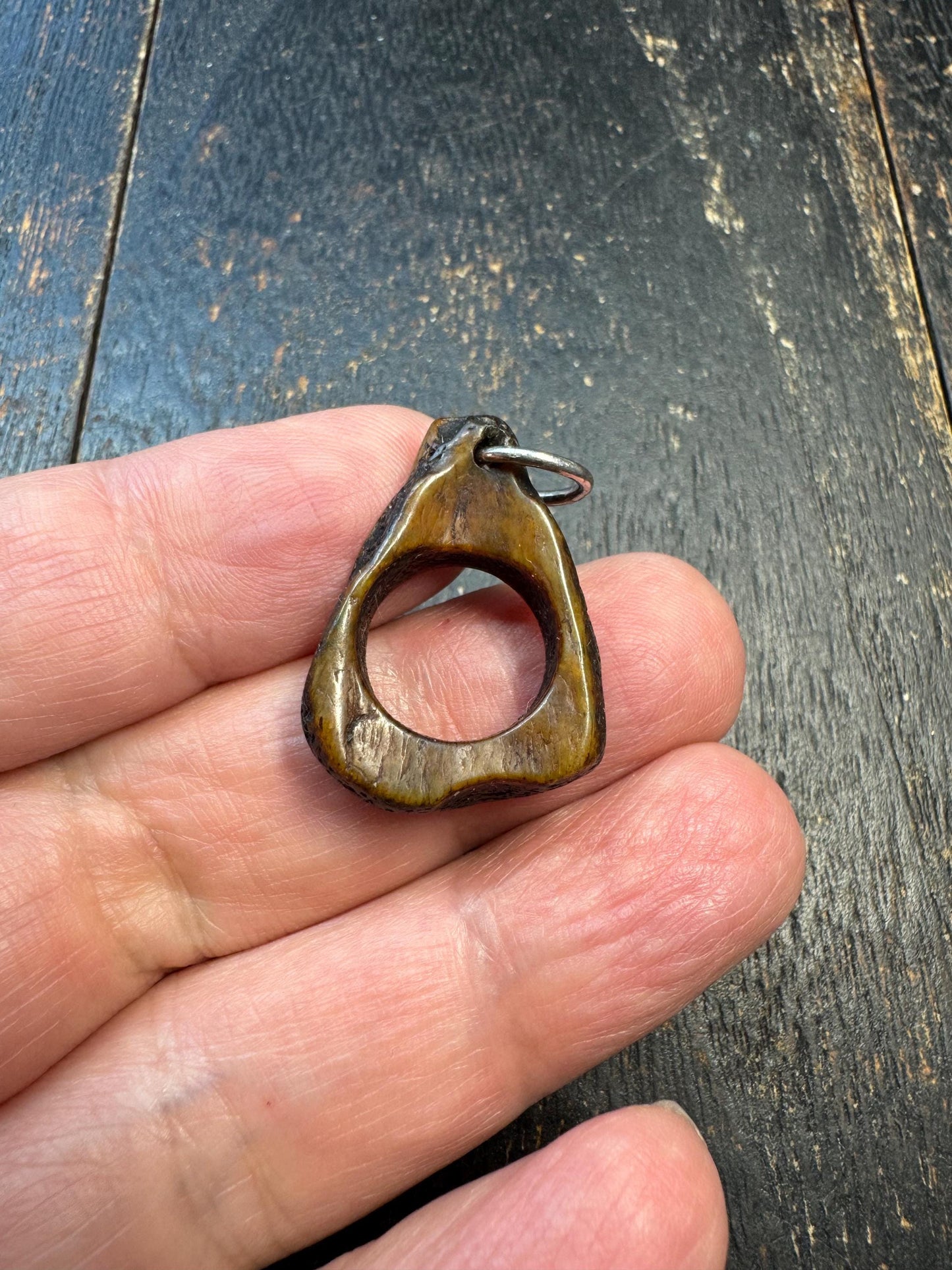 Tantric Talisman Yak Bone Amulet – Hand Carved Tibetan Bone Pendant, Primitive Spiritual Protection Charm, Ritual Power Object