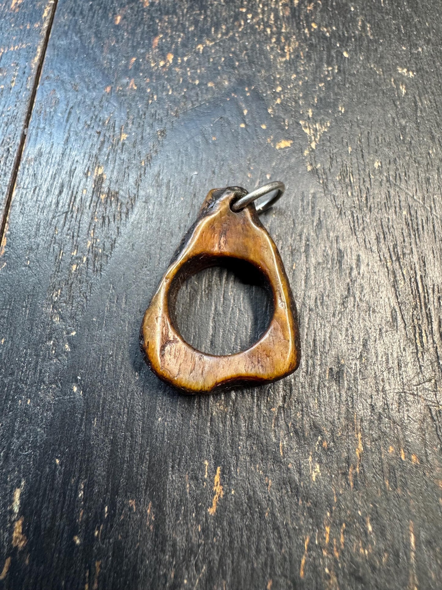 Tantric Talisman Yak Bone Amulet – Hand Carved Tibetan Bone Pendant, Primitive Spiritual Protection Charm, Ritual Power Object