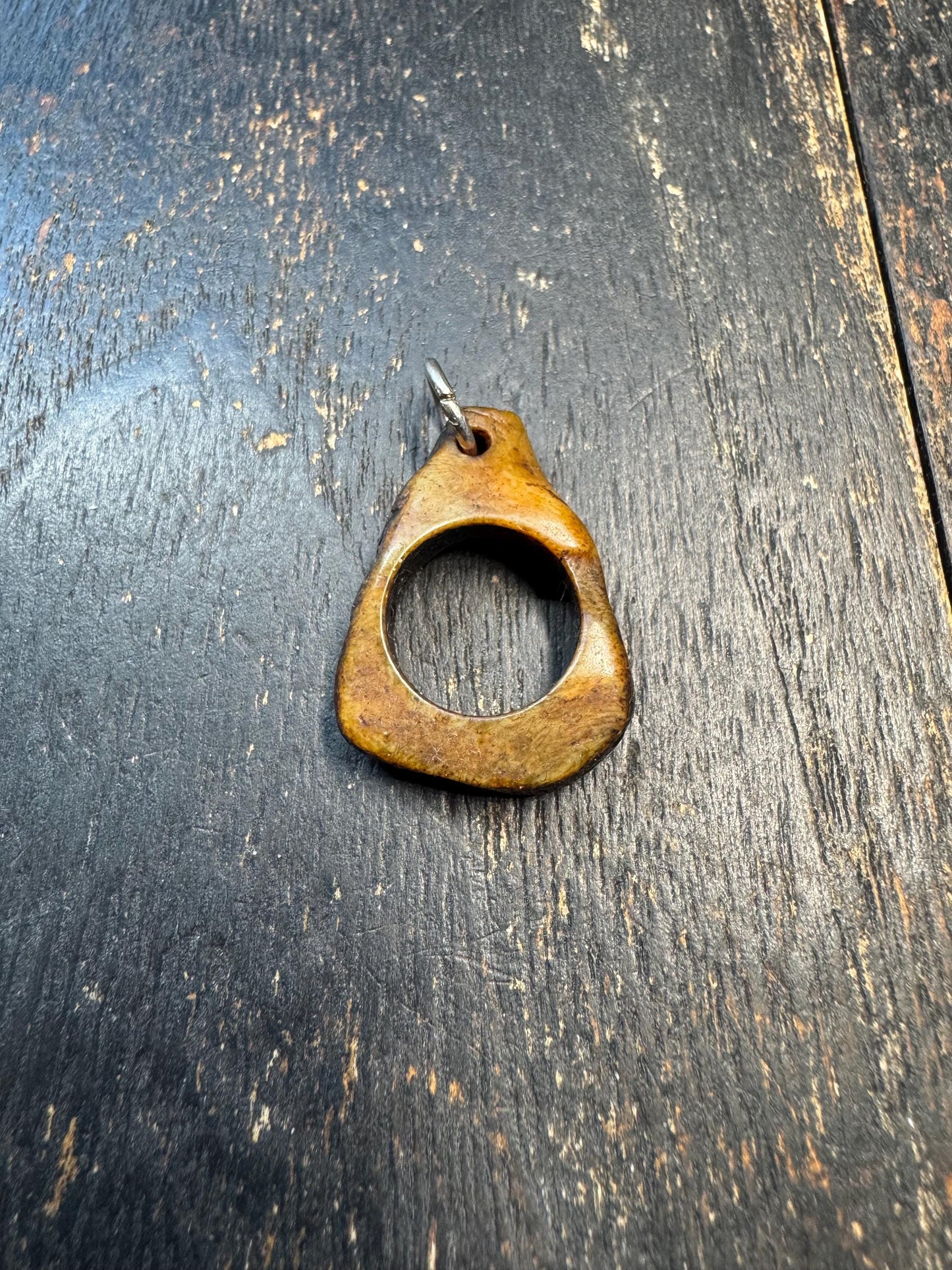 Tantric Talisman Yak Bone Amulet – Hand Carved Tibetan Bone Pendant, Primitive Spiritual Protection Charm, Ritual Power Object