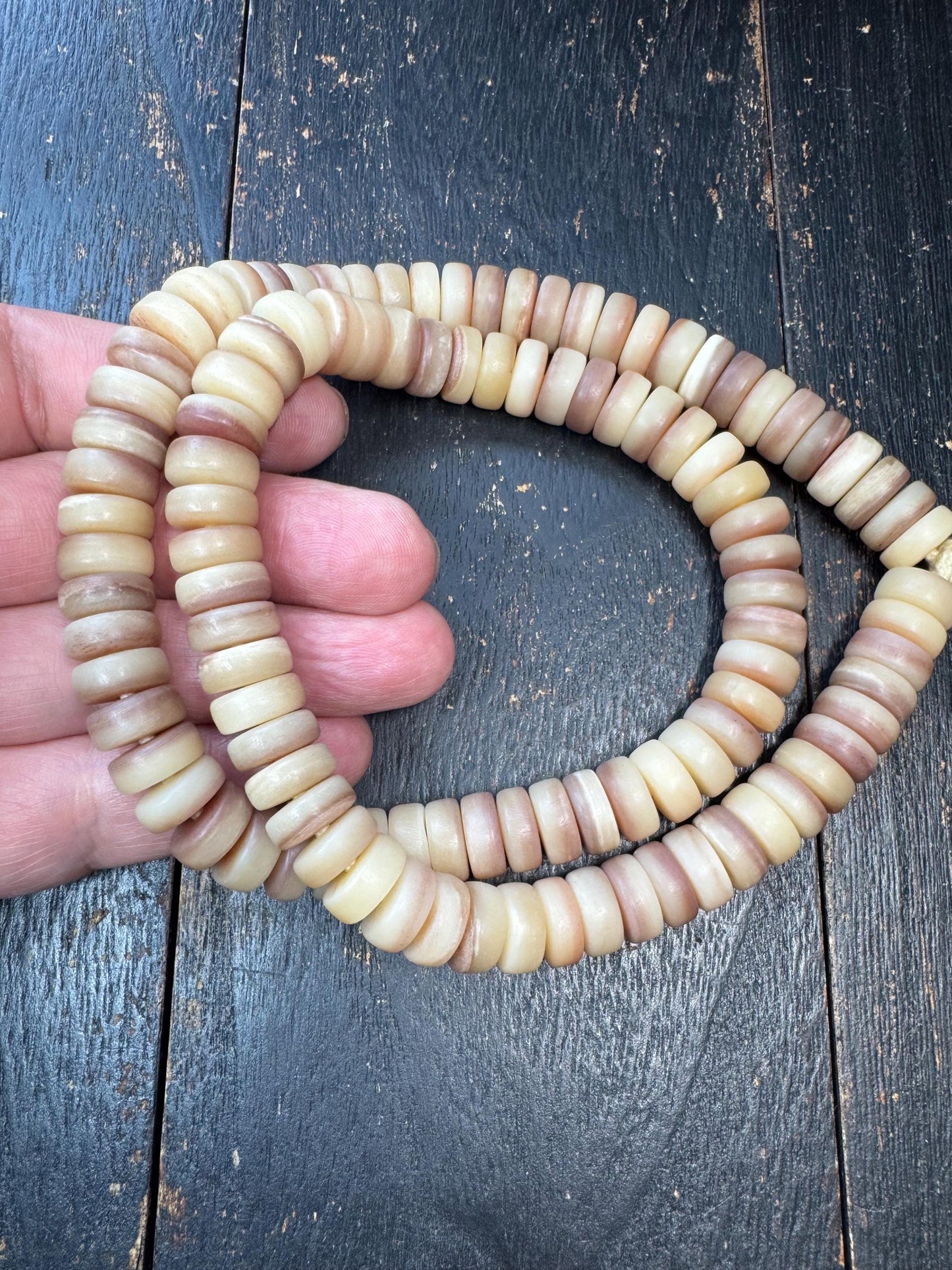Camel Bone Mala 108 Beads – 12mm Natural Bone Prayer Necklace – 22” Meditation Mala – Neutral Tone Yoga Jewelry