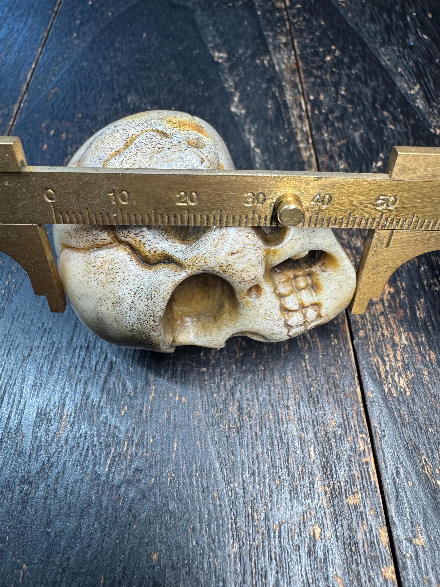 Large Hand Carved Deer Antler Skull Pendant, Tibetan Charnel Ground Style, Tantric Bone Carving, Himalayan Protection Amulet