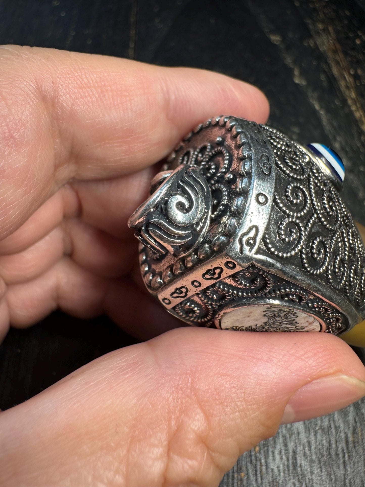 Handcrafted Horn Pendant with Brass Cap, Tribal Eagle Beak Design, Statement Talisman Necklace, Vintage Style Amulet