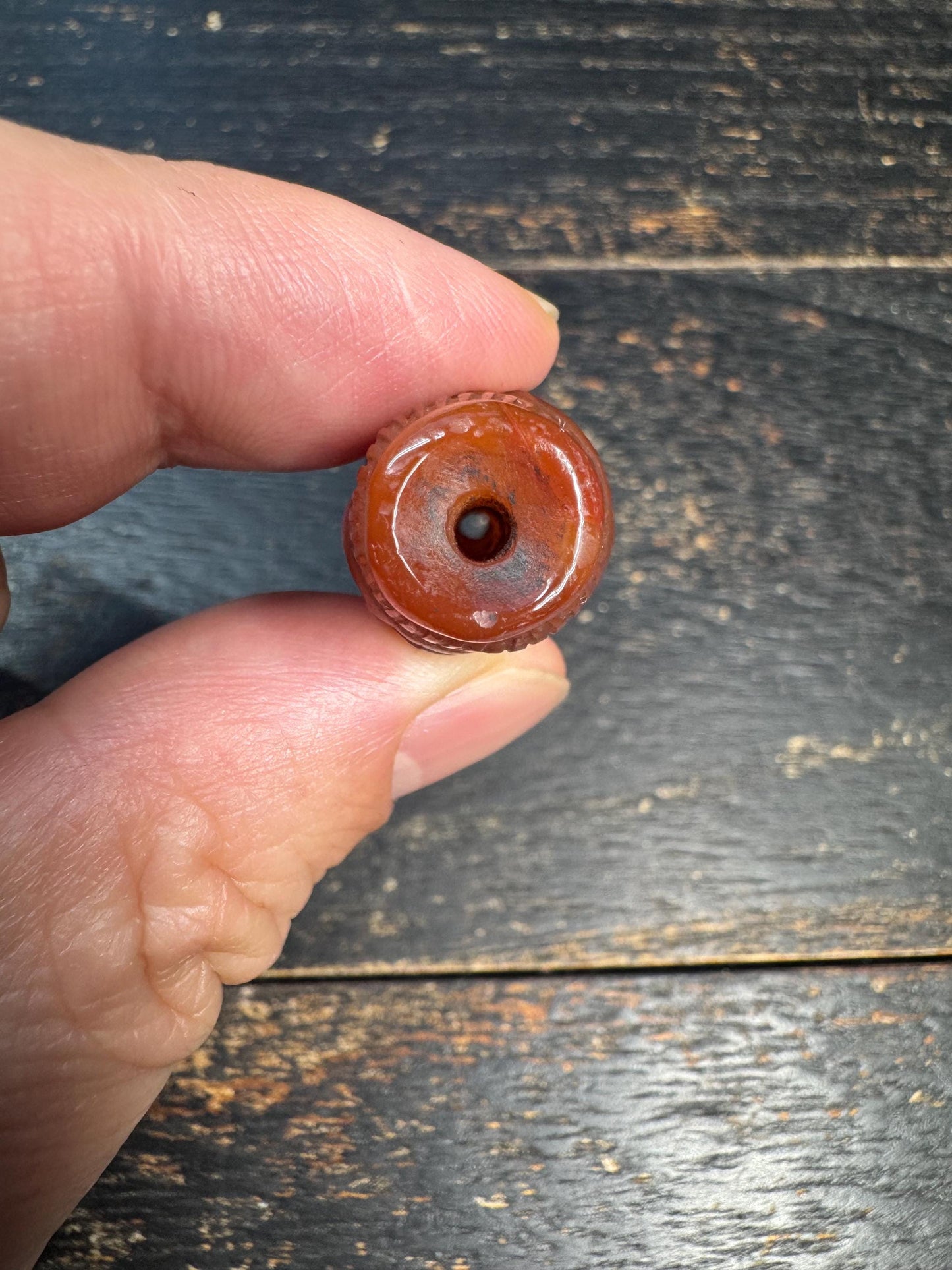 Hand Carved Carnelian Figurine Pendant, Red Agate Human Figure Bead, Tribal Style Stone Carving, Unique Collectible Charm