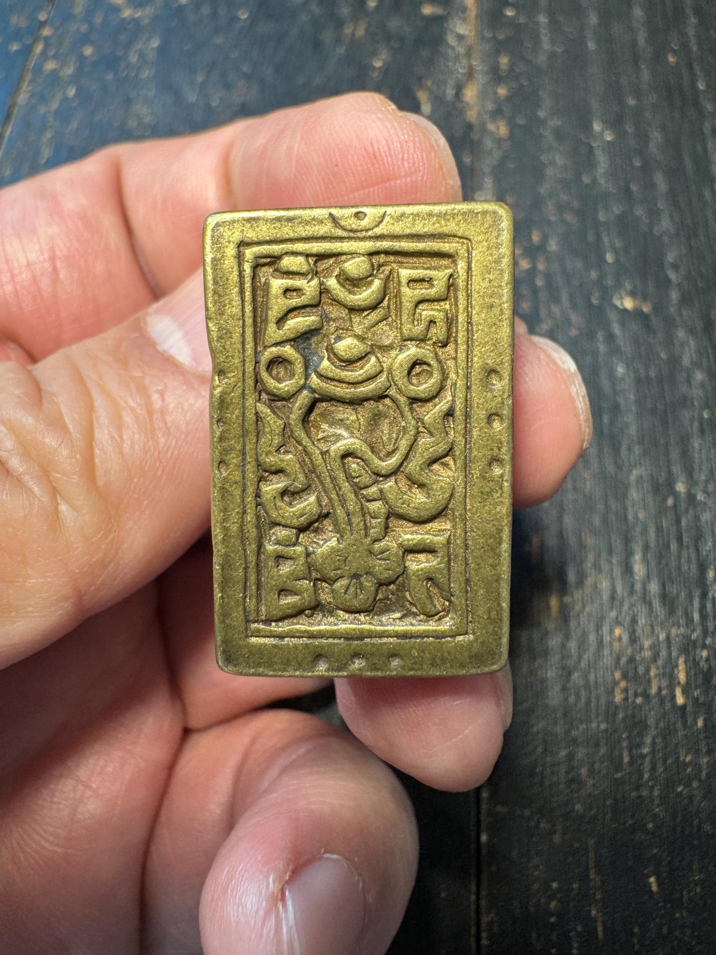 Vintage Tibetan Snow Lion Seal Stamp – Iron Buddhist Ritual Seal, Himalayan Guardian Lion Chop, Antique Style Collectible