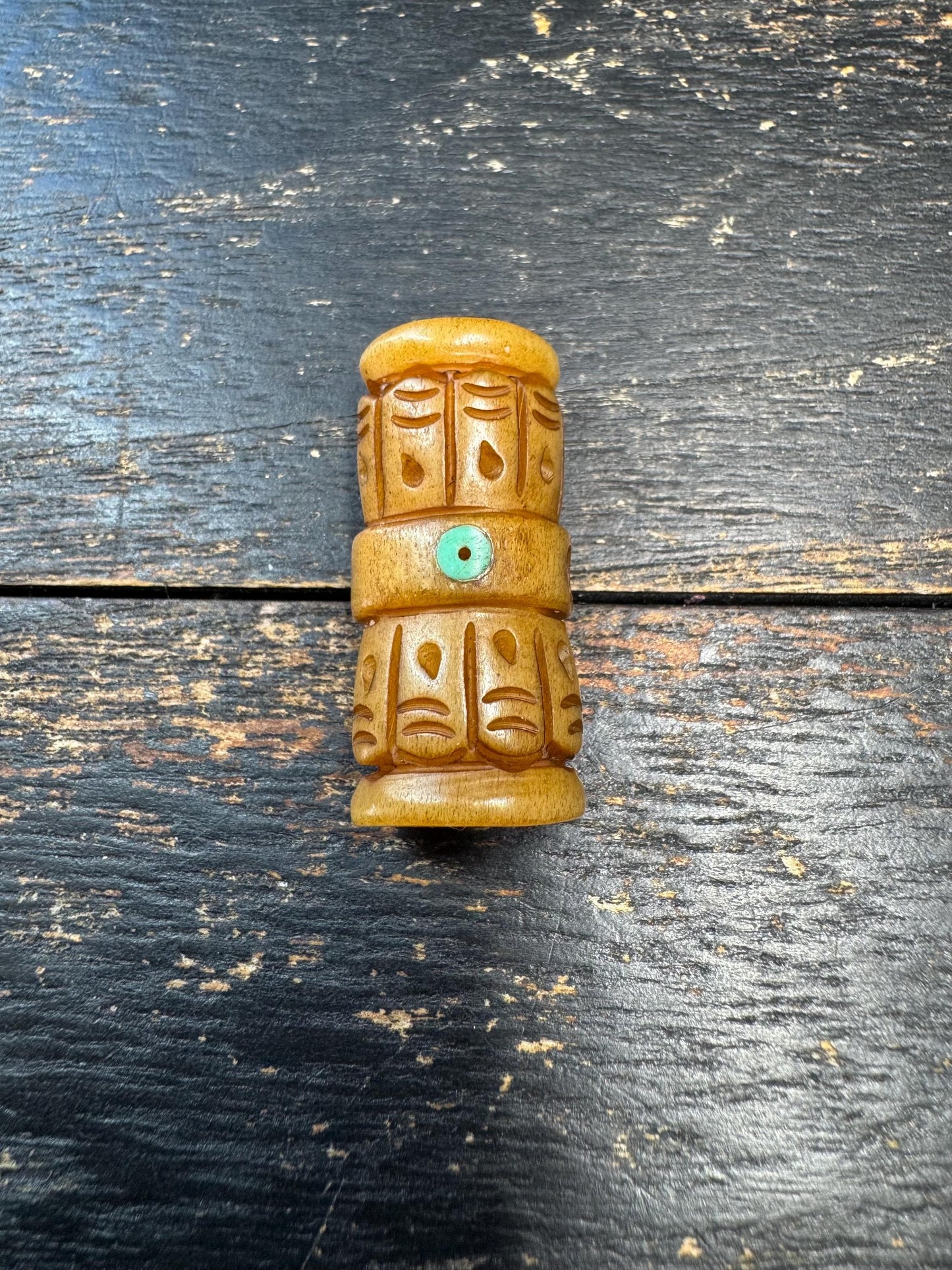 Hand Carved Yak Bone Vajra Guru Bead, Tibetan Dorje Mala Center Bead, Buddhist Prayer Jewelry Supply, Spiritual Amulet