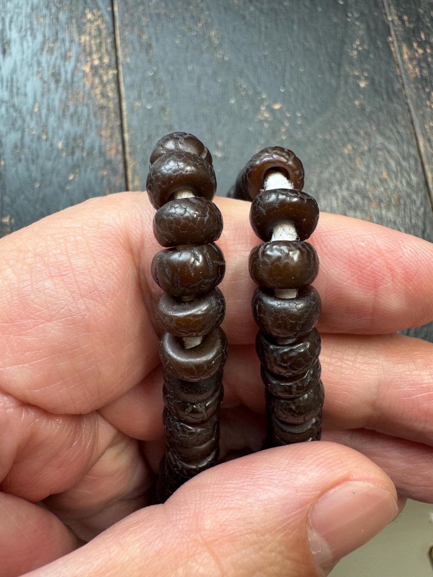 108 Bead 8mm Bodhi Root Mala Necklace | Natural Dark Patina Bodhi Seed Beads | Meditation Mala | 20 Inches | Handmade Jewelry