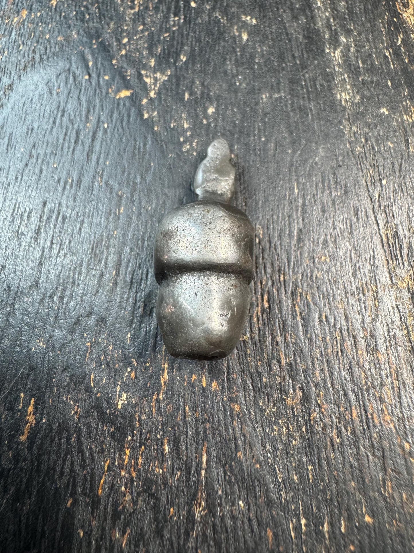 Tibetan Thokcha Iron Chitipati Skull Amulet – Himalayan Wrathful Protector Pendant – Nepal Patina Ritual Talisman