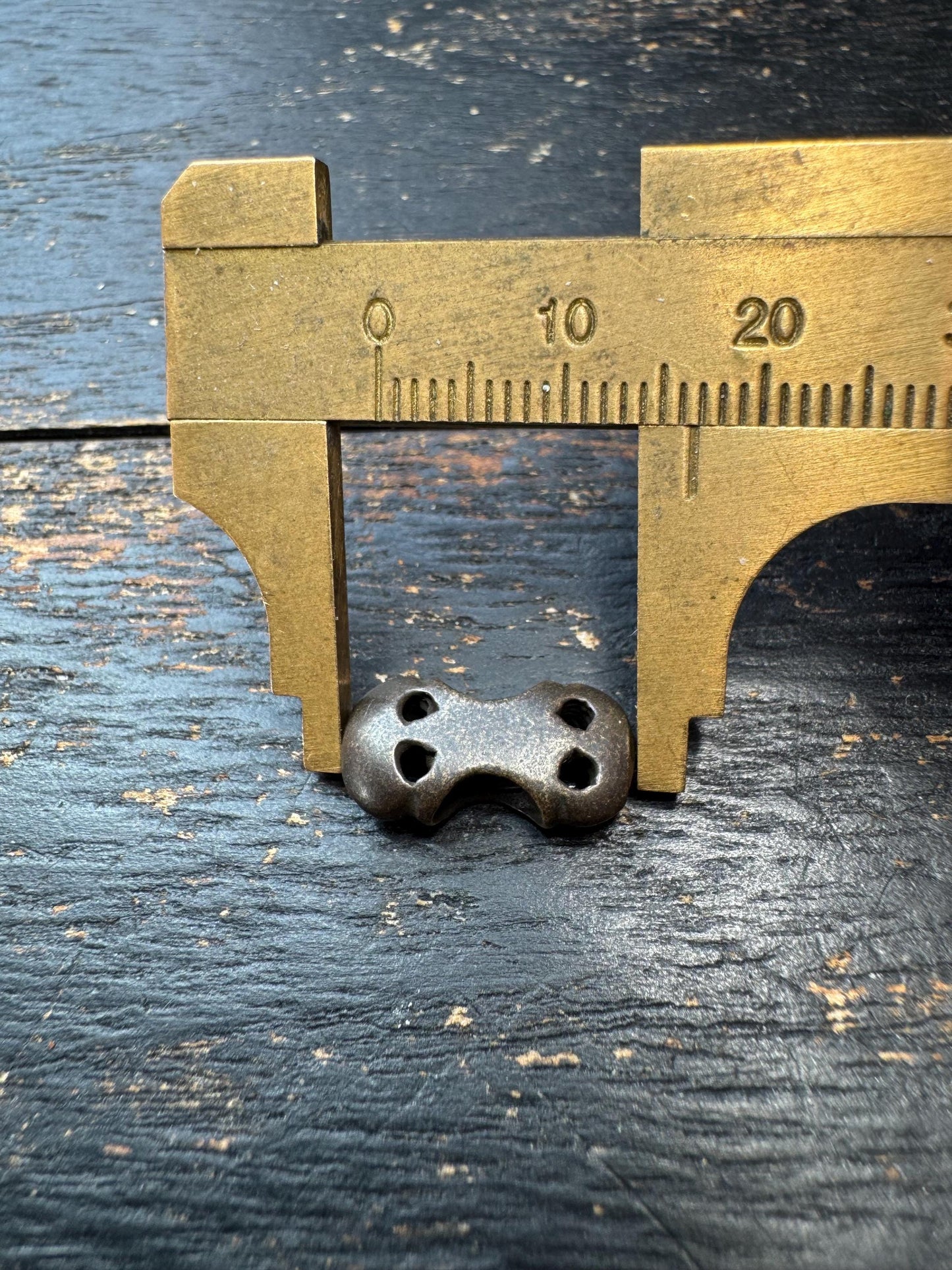 Tibetan Brass 4-Hole Spacer Bead – Multi Hole Mala Connector – Vintage Style Divider Bead for Jewelry Making