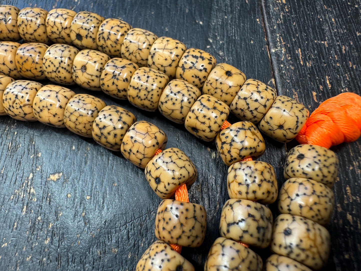 108 Moon Star Bodhi Seed Mala Necklace – 8mm Natural Xingyue Bodhi Prayer Beads – 26” Buddhist Meditation Mala – Hand Knotted