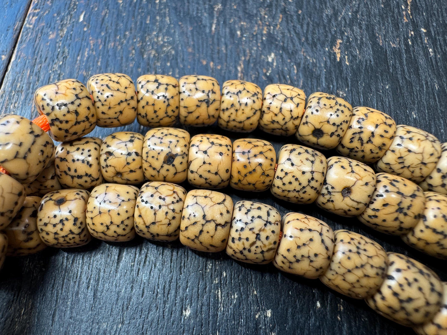 108 Moon Star Bodhi Seed Mala Necklace – 8mm Natural Xingyue Bodhi Prayer Beads – 26” Buddhist Meditation Mala – Hand Knotted
