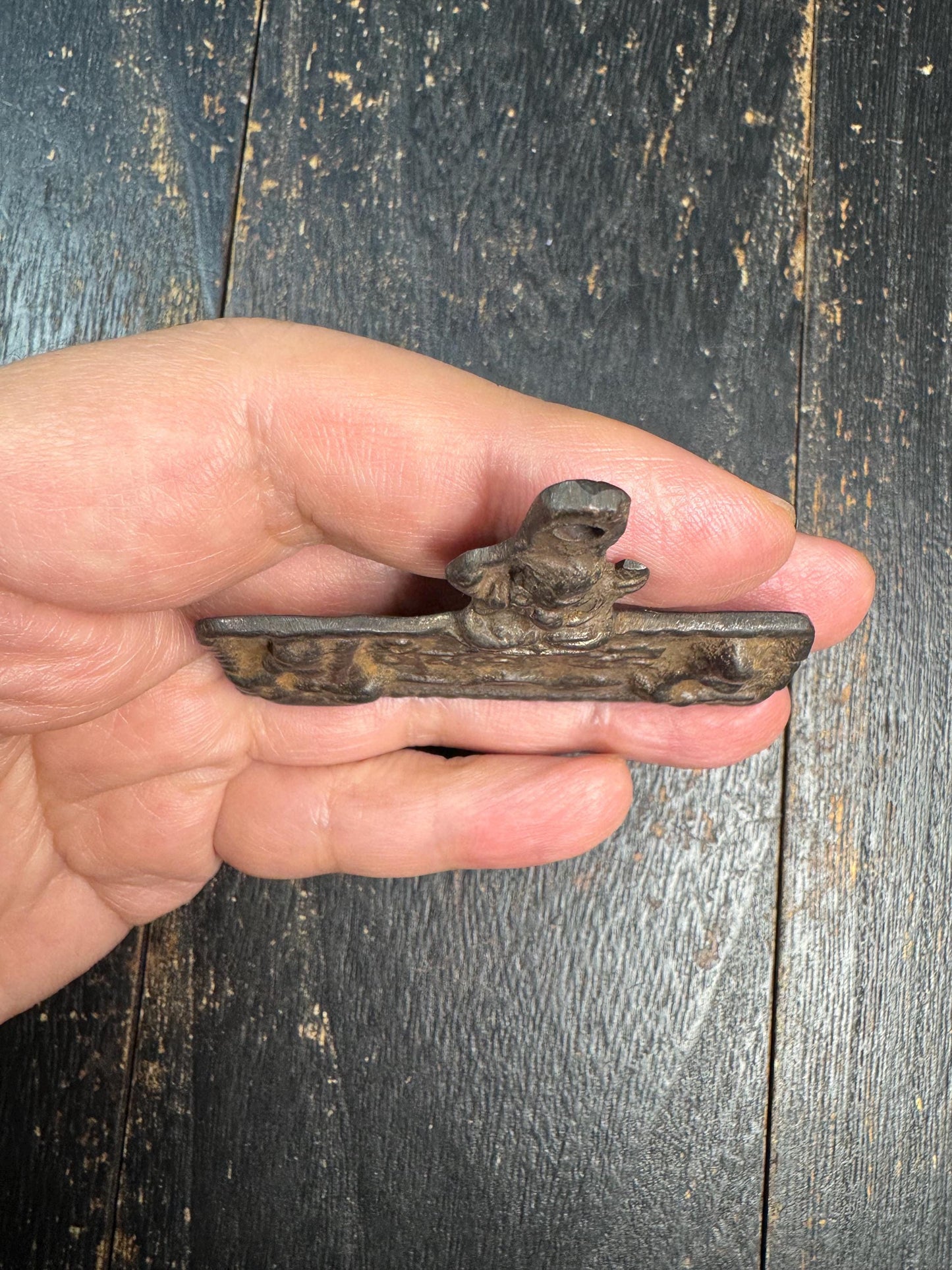 Old Tibetan Bronze Om Mani Padme Hum Amulet Pendant | Six Syllable Mantra Protection Talisman | Buddhist Gau Charm Necklace
