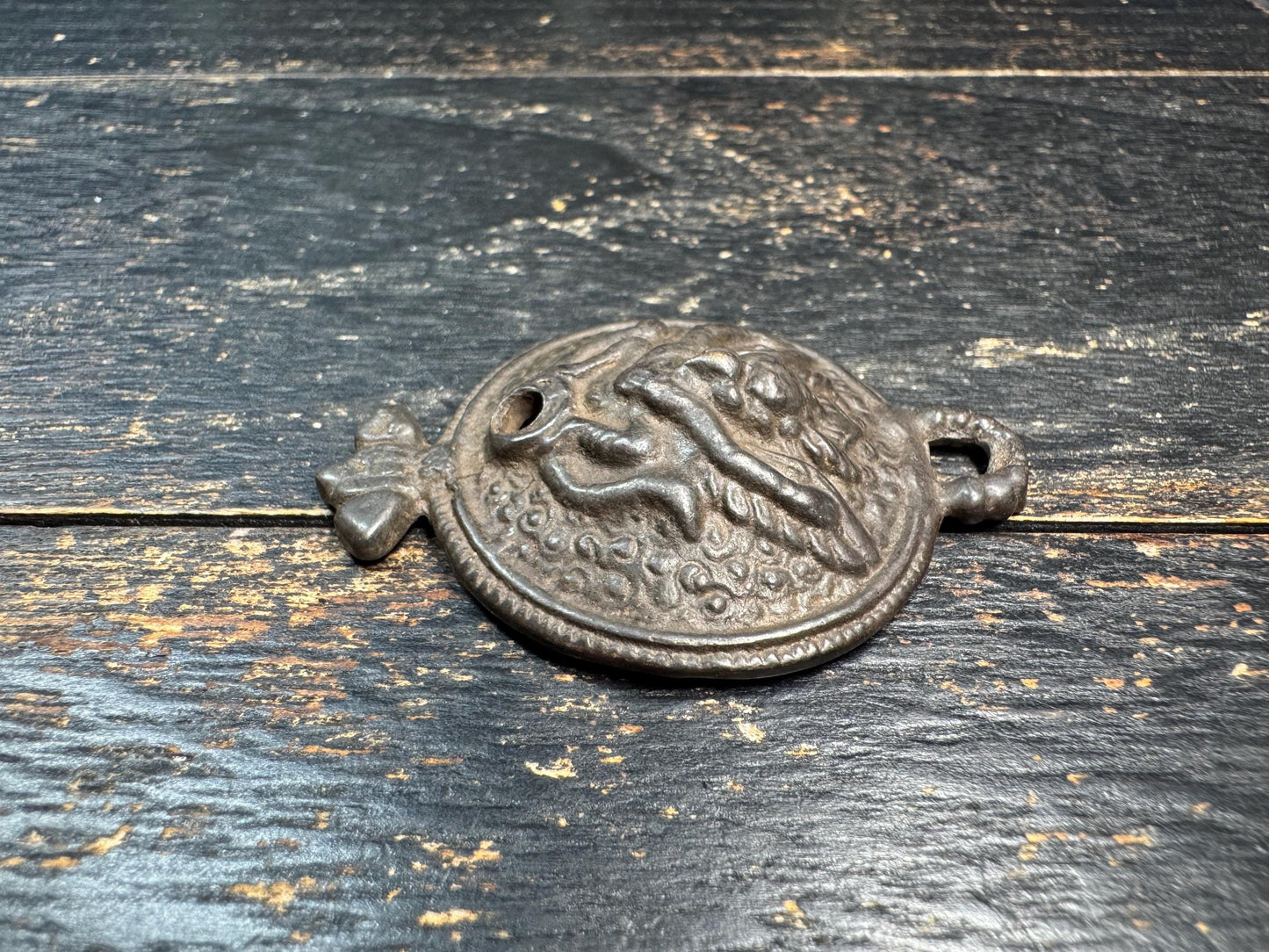 Vintage Bronze Garuda Amulet Pendant Tibetan Nepalese Style Bird Protector Medallion Talisman