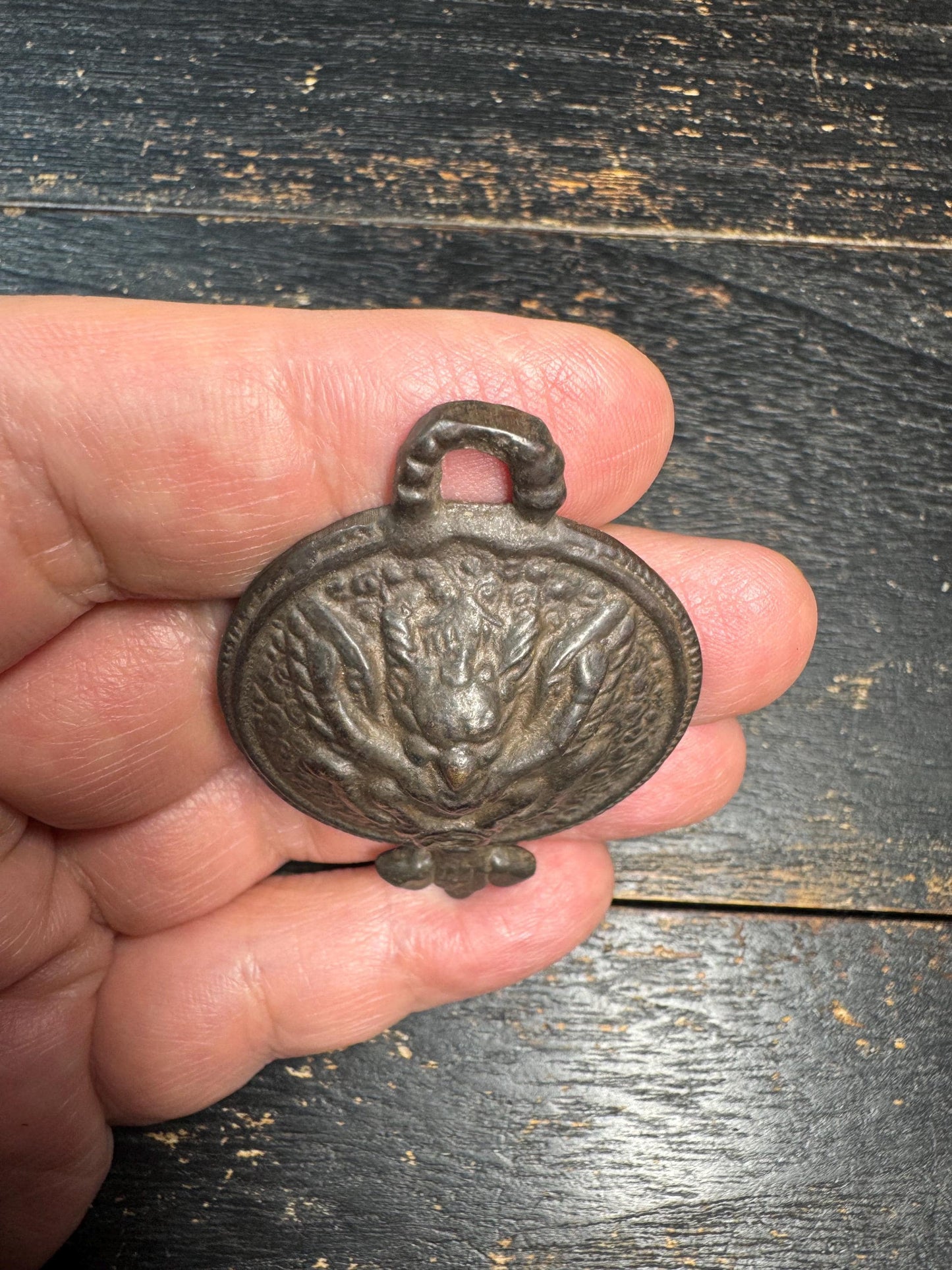 Vintage Bronze Garuda Amulet Pendant Tibetan Nepalese Style Bird Protector Medallion Talisman