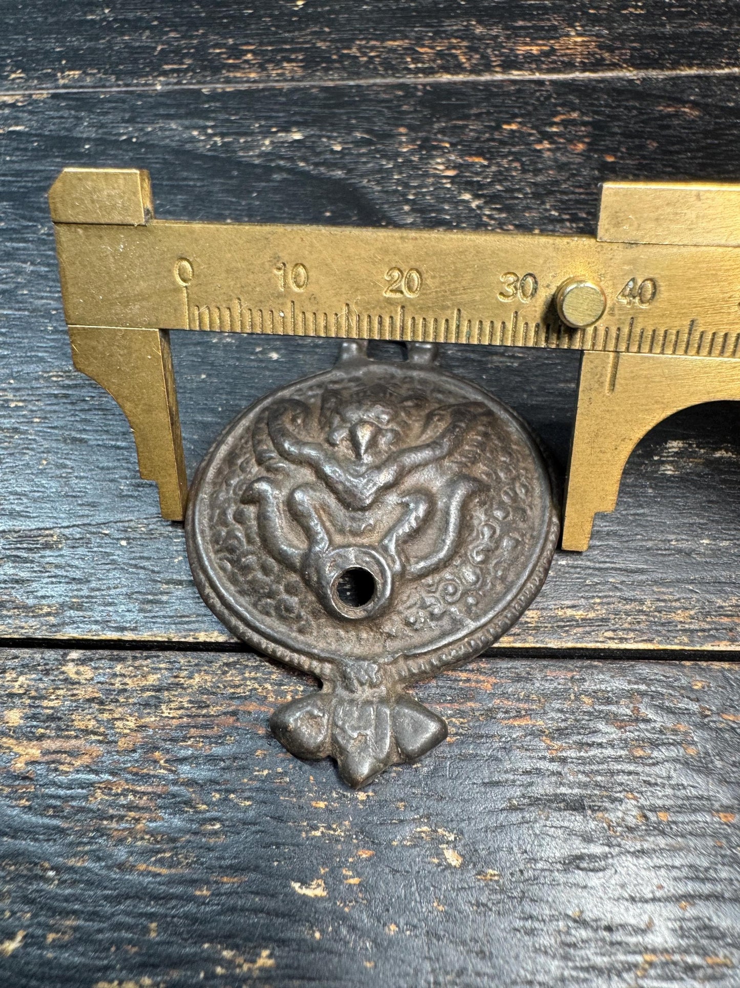 Vintage Bronze Garuda Amulet Pendant Tibetan Nepalese Style Bird Protector Medallion Talisman
