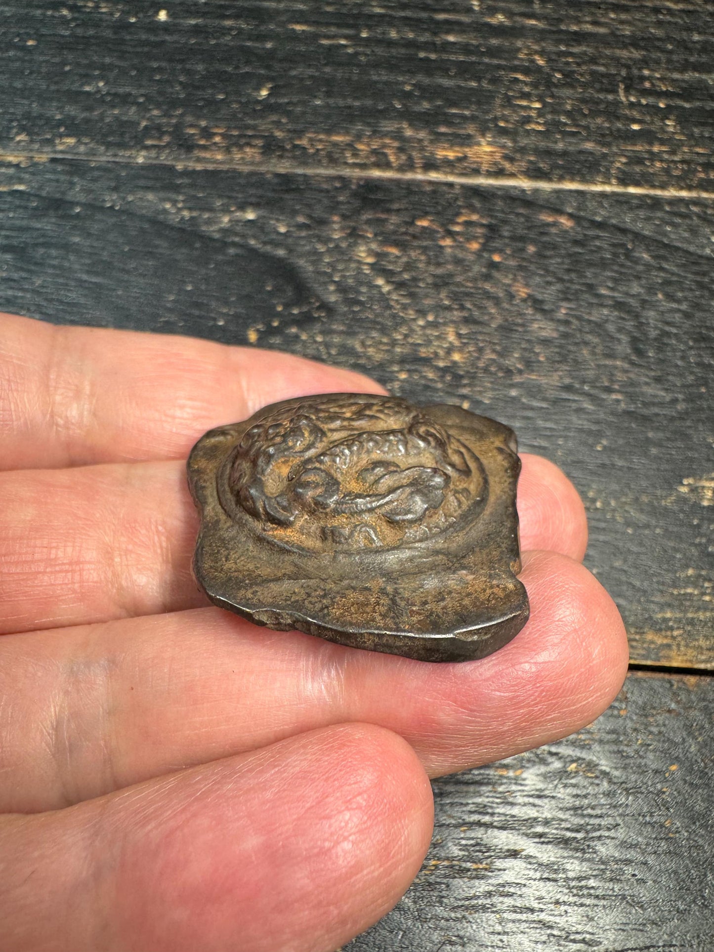 Vintage Bronze Dragon Amulet Pendant Asian Talisman Chinese Style Dragon Medallion Protector Charm