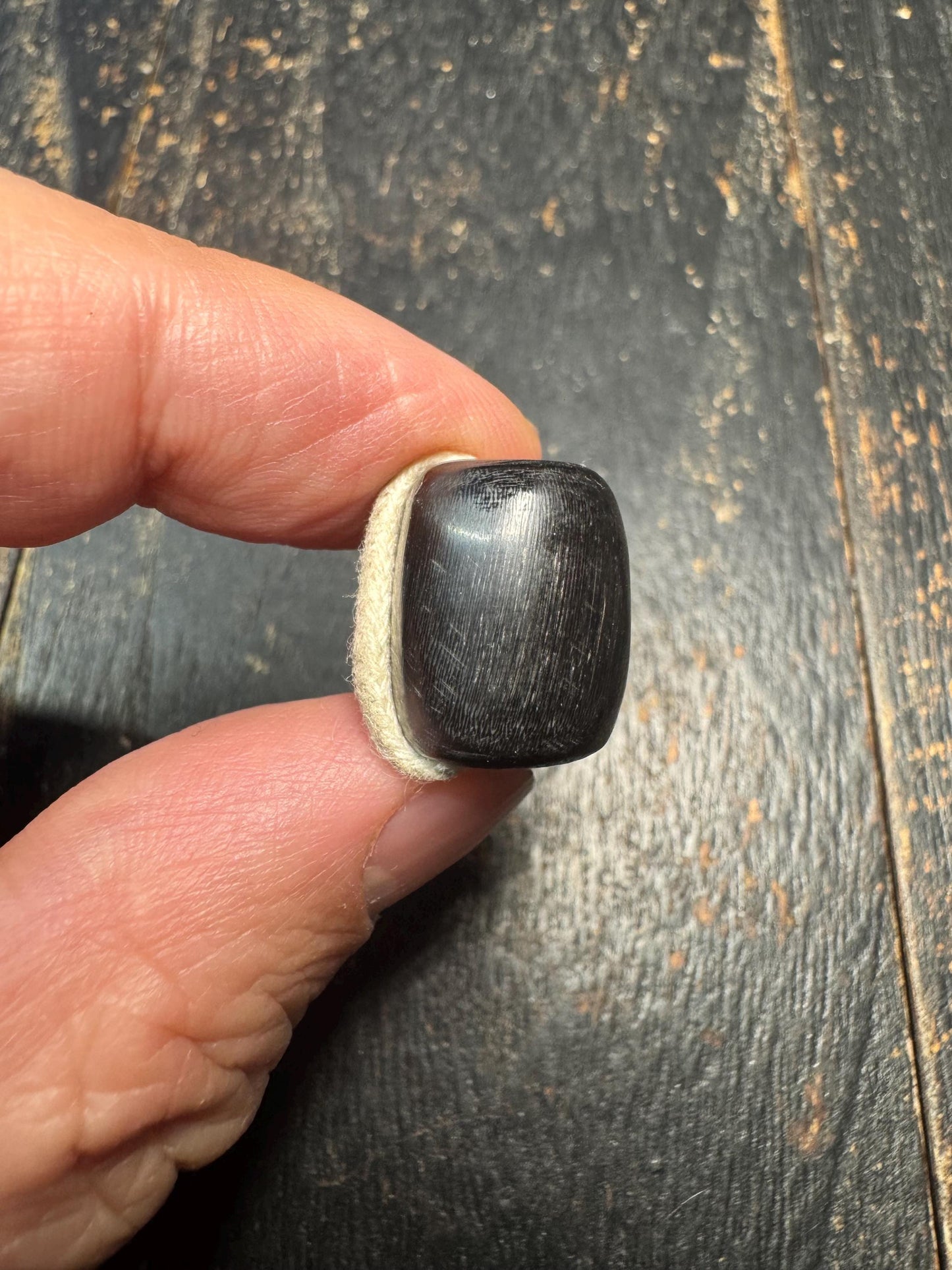 Hand Carved Black Ox Horn Guru Bead – Tibetan Style Mala Center Bead – Natural Horn Buddhist Jewelry Supply