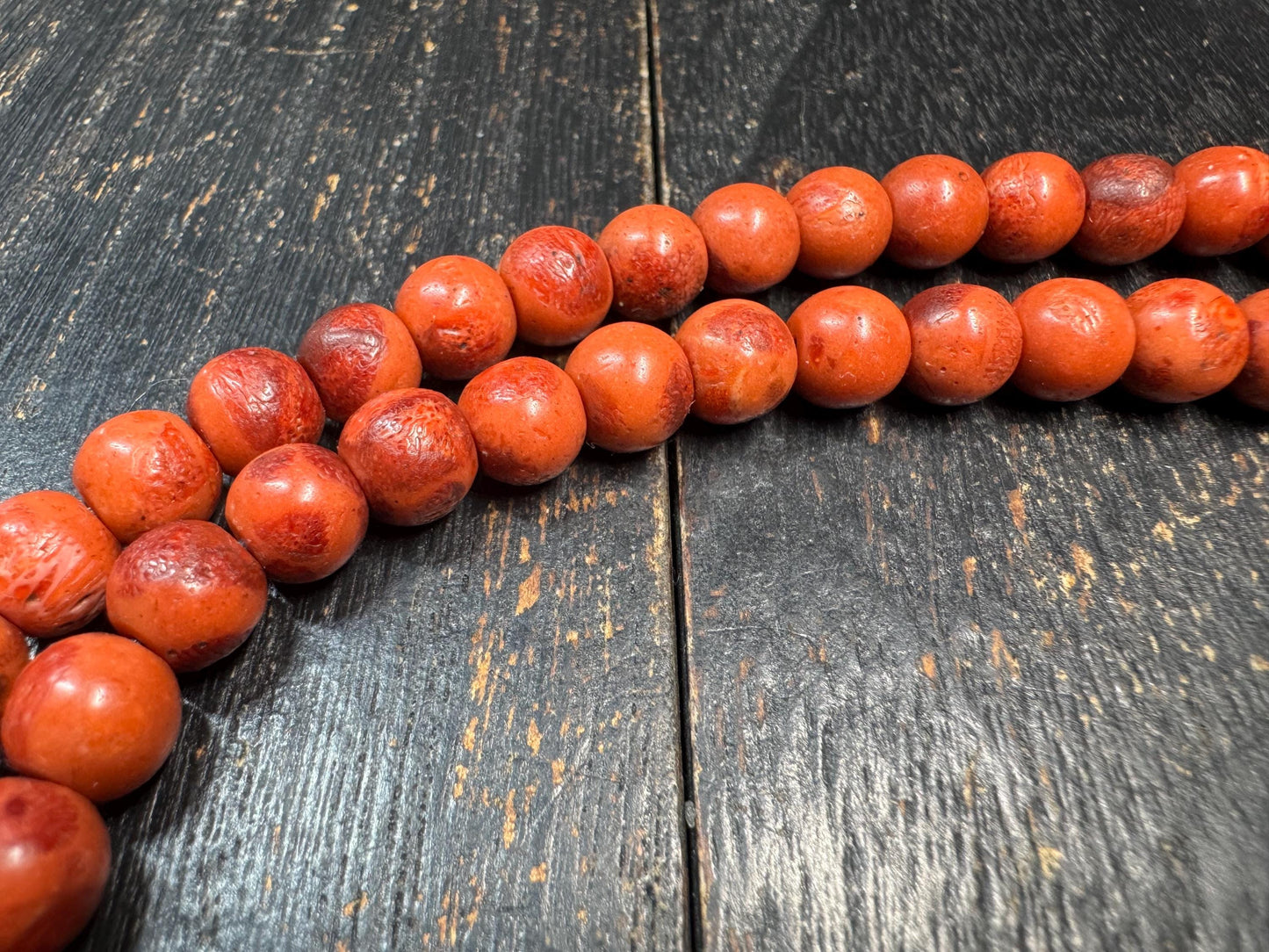 Vintage Tibetan Red Wood Mala 100 Beads 8mm | 28” Necklace w/ Thokcha Iron Guru Bead & Pendant | Old Himalayan Prayer Beads