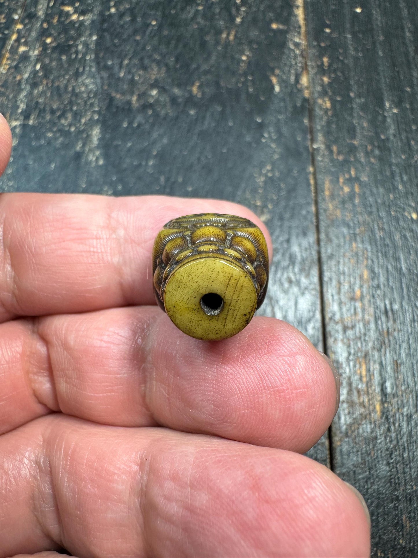 Hand Carved Yak Bone Skull Guru Bead, Tibetan Style Kapala Mala Focal Bead, Handmade Carved Bone Bead for Jewelry Making