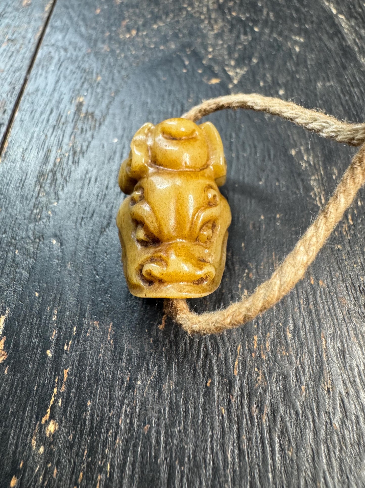 Hand Carved Yak Bone Dragon Bead | Tibetan Style Connector Bead | Two Hole Mala Spacer | Himalayan Jewelry Supply