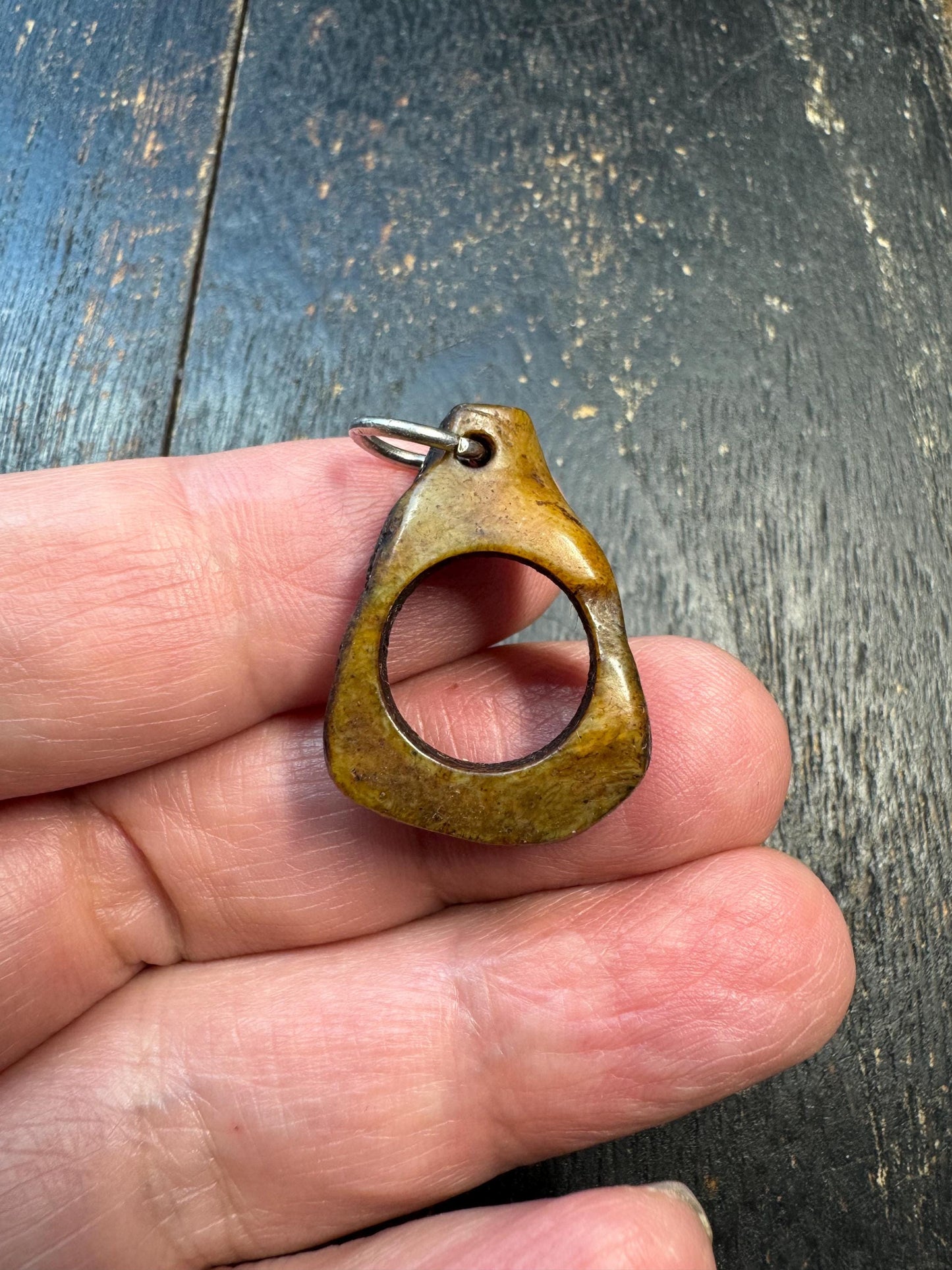 Tantric Talisman Yak Bone Amulet – Hand Carved Tibetan Bone Pendant, Primitive Spiritual Protection Charm, Ritual Power Object