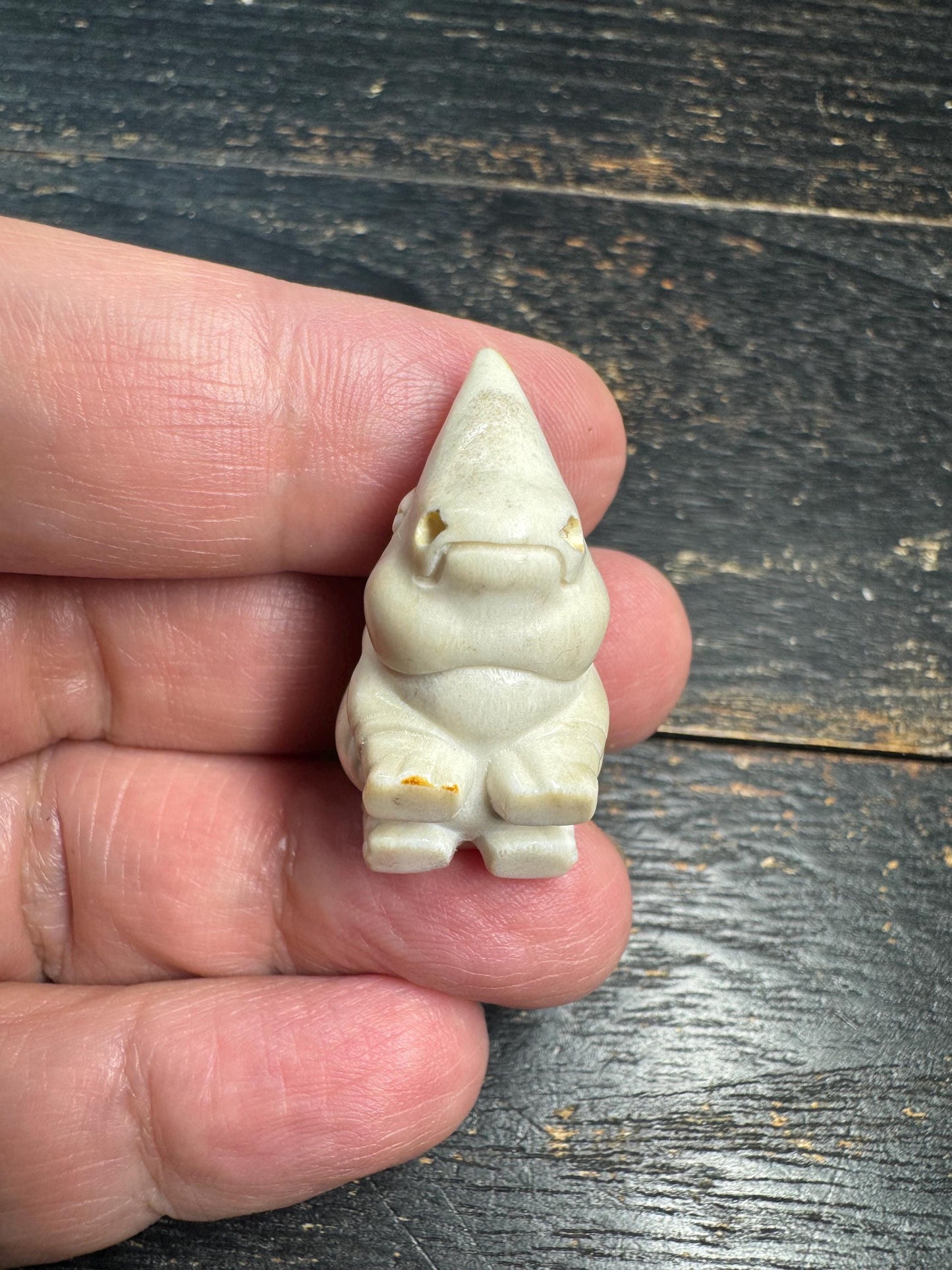Hand Carved Deer Antler Rhino Pendant Mini Rhinoceros Figurine, Animal Totem Charm, Strength Protection Amulet, Unique Bone Carving