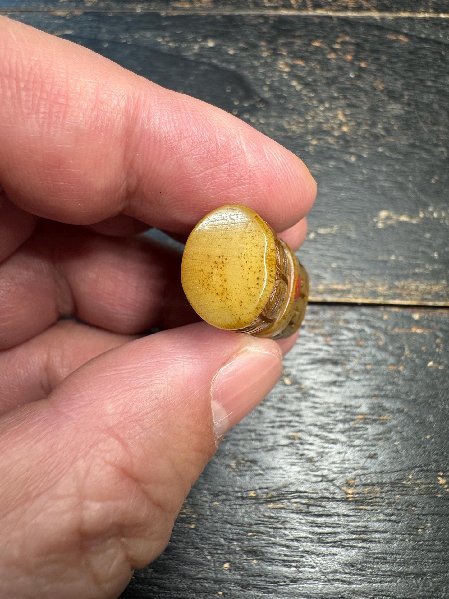 Hand Carved Yak Bone Vajra Guru Bead, Tibetan Dorje Mala Center Bead, Buddhist Prayer Jewelry Supply, Spiritual Amulet