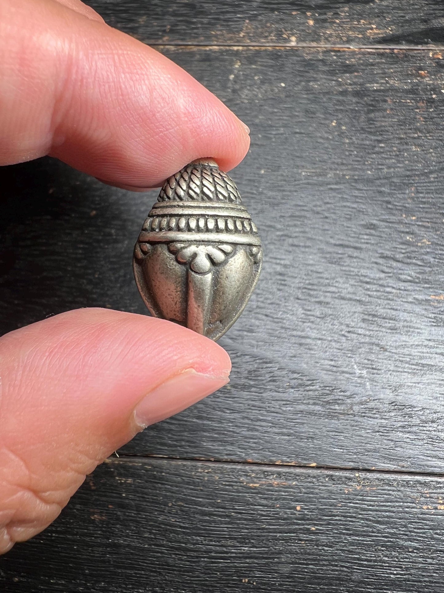 Handcrafted Tibetan Niang La Tsa Tsa Pendant | Vintage Brass Buddhist Amulet from Nepal