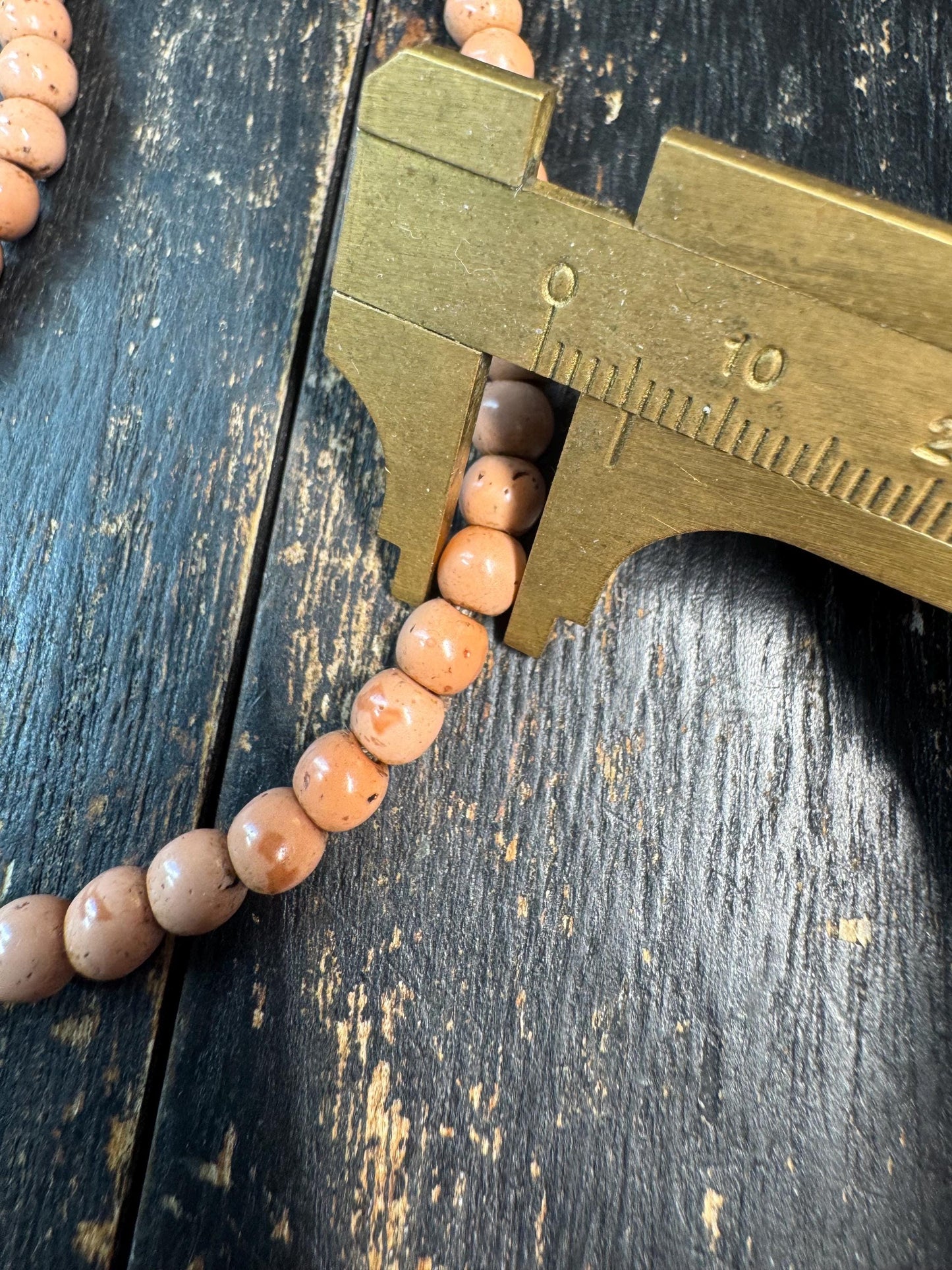 Vintage Tibetan Mala Beads Necklace, Old Monk Prayer Beads, Used Meditation Mala, Hand-Worn Patina, Ethnic Spiritual Necklace, 21 Inches