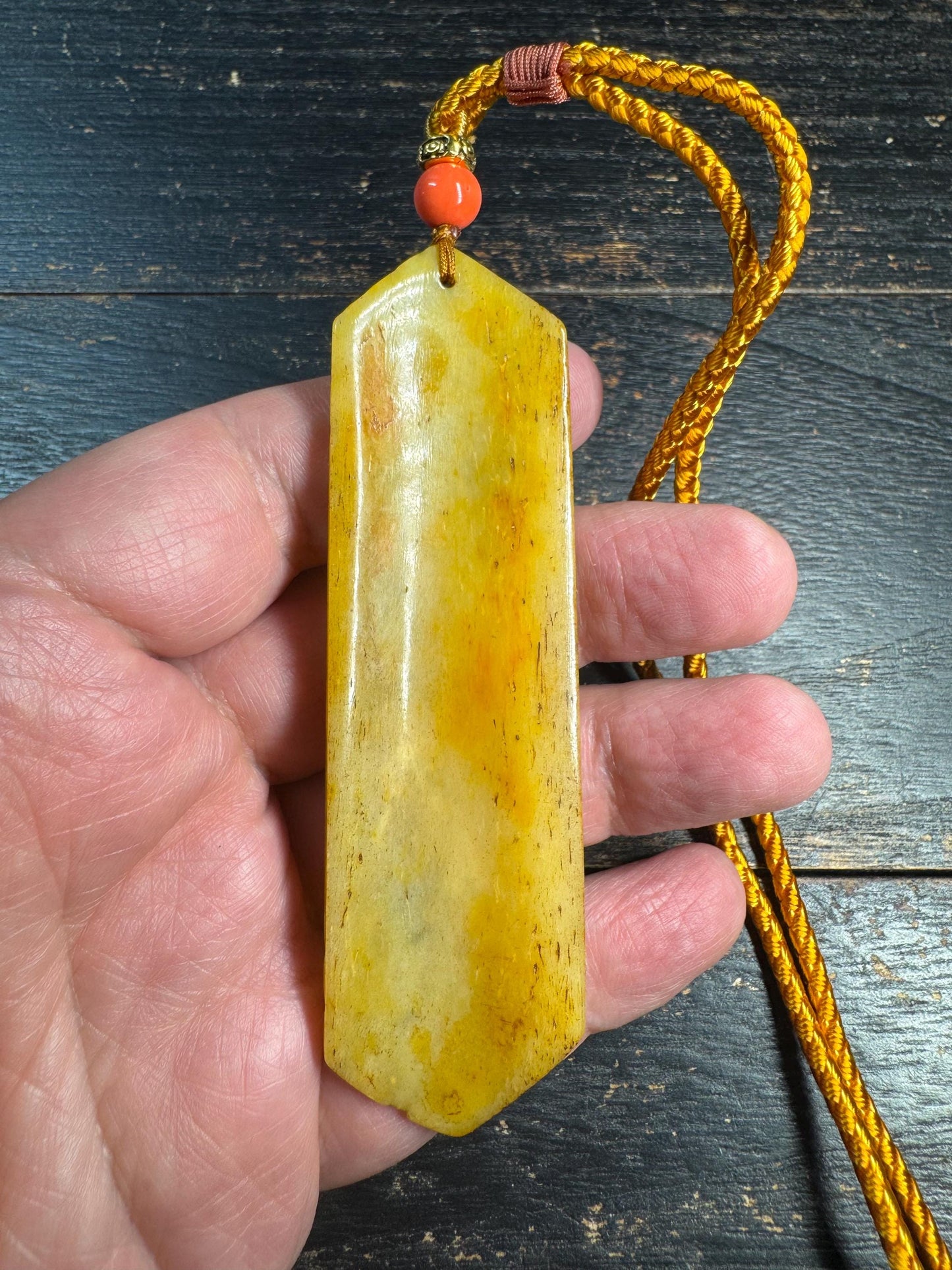 Yak Bone Dakini Pendant Necklace – Hand Carved Tibetan Buddhist Amulet, Himalayan Protective Talisman with Cord