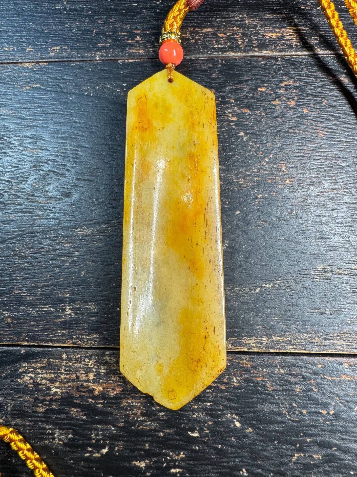 Yak Bone Dakini Pendant Necklace – Hand Carved Tibetan Buddhist Amulet, Himalayan Protective Talisman with Cord